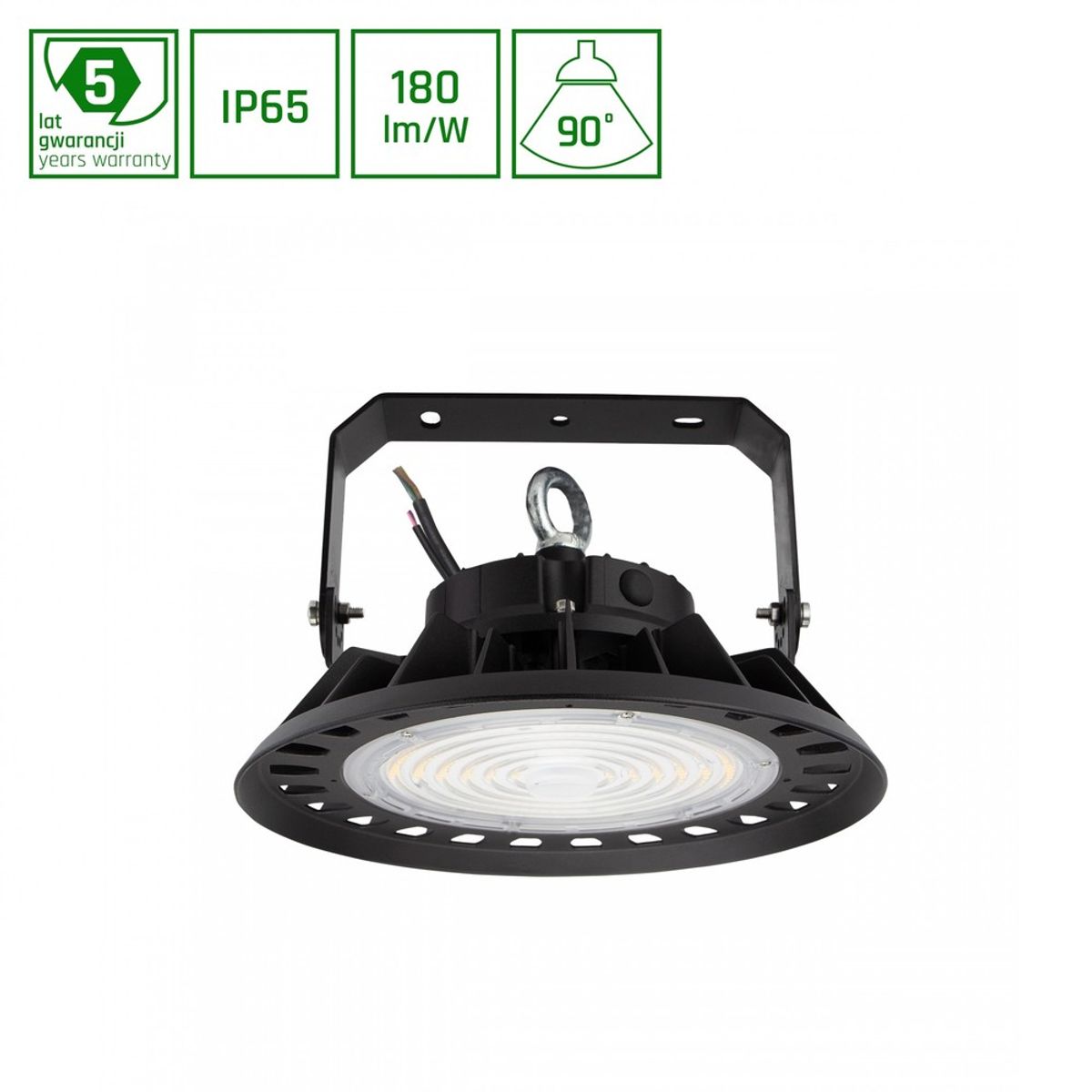 Plateo High Bay 100W 230V IP65 IK08 270x160mm Sort DALI - Dæmpbar : DALI dæmpbar, Kulør : Neutral