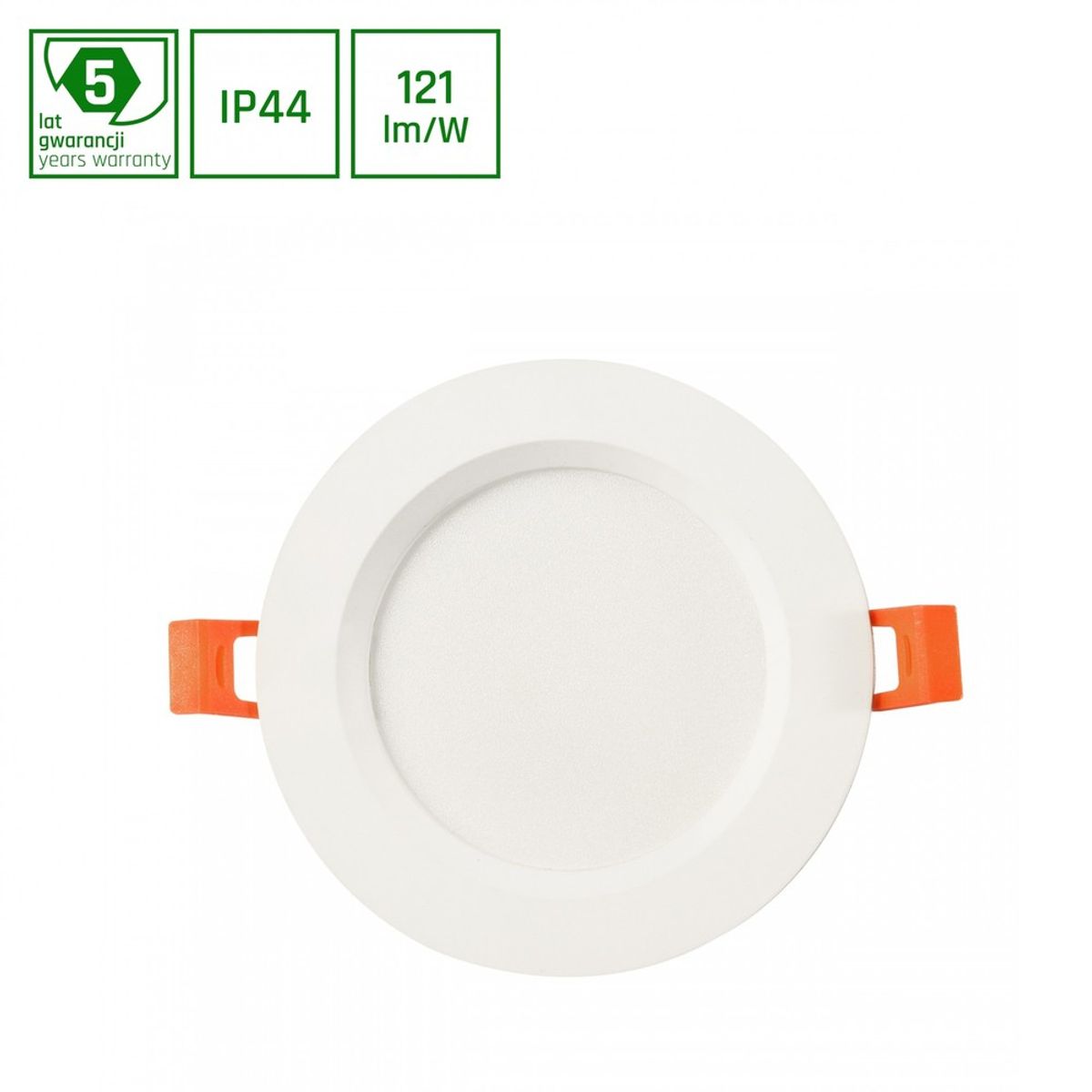 Dure 3 Max indendørs downlight 28W - kold hvid, 230V, 110°, IP44, IK06, Ø230x30, hvid, rundt - Dæmpbar : Ikke dæmpbar, Kulør : Kold