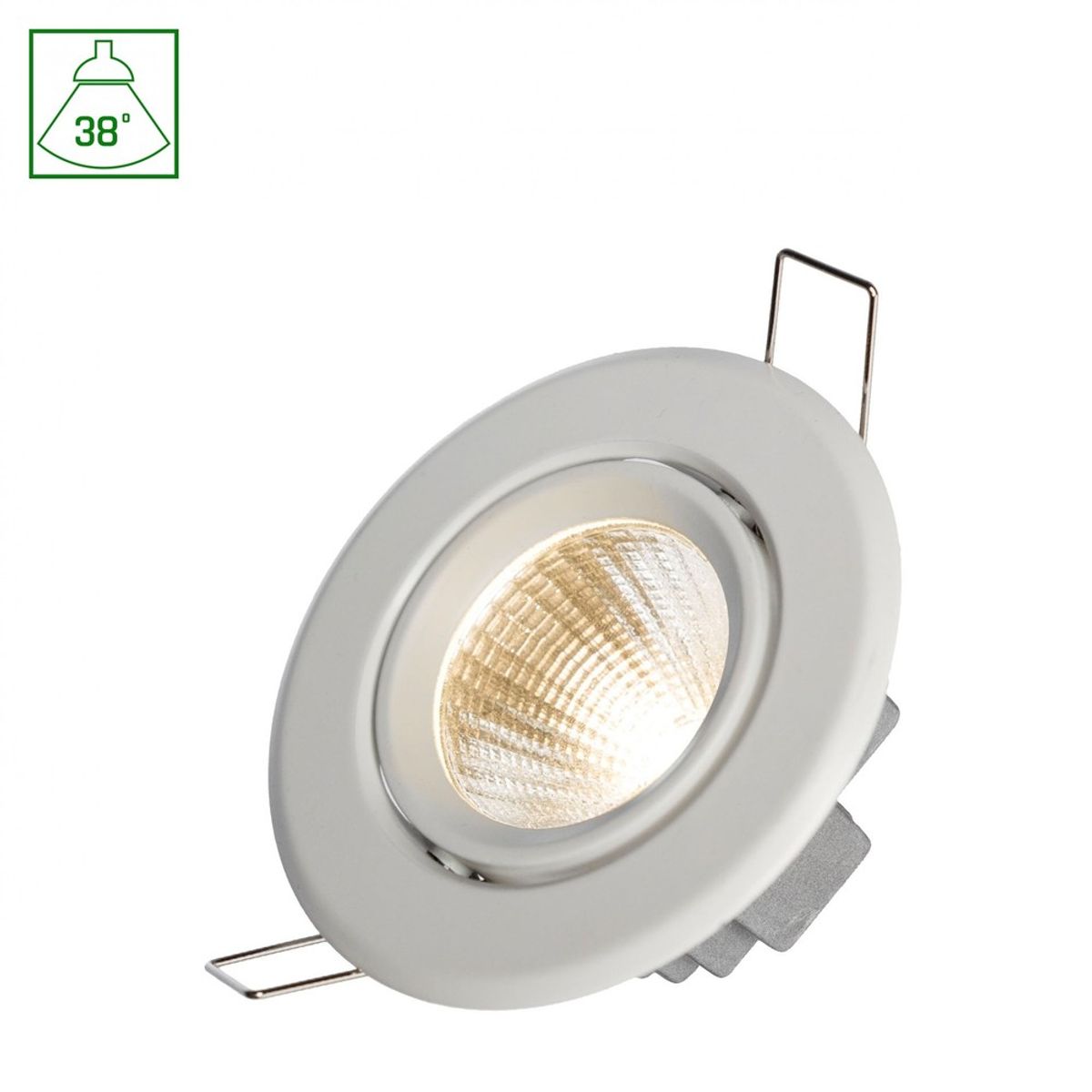 Fiale II LED Spot 6W COB 38° 230V, Neutral hvid, Hvid ring - Kulør : Neutral