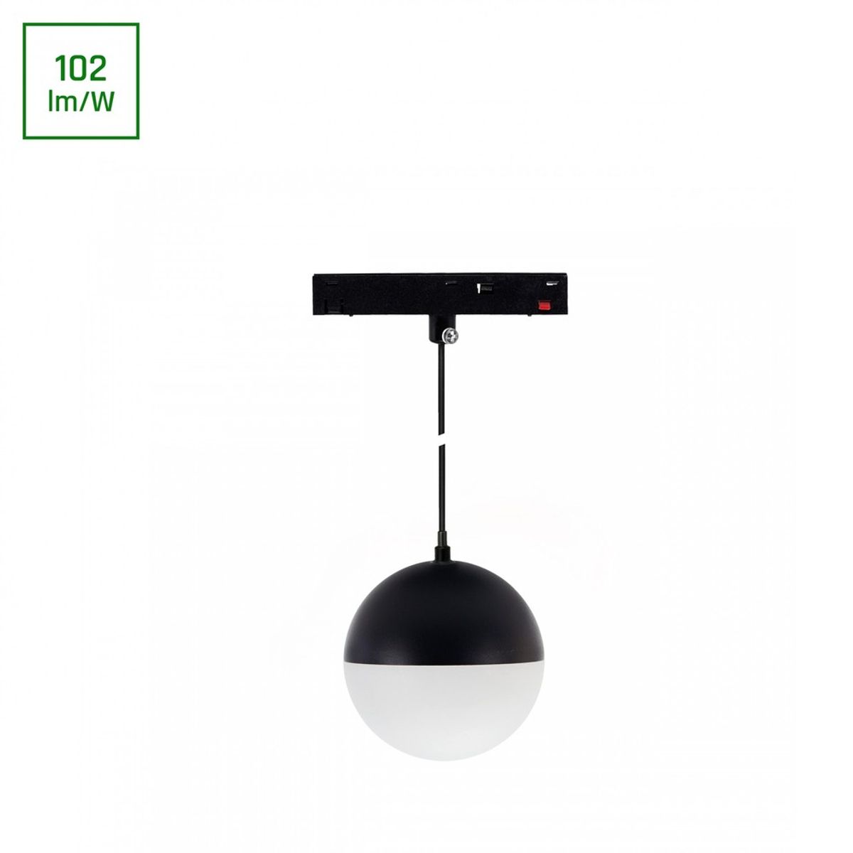 System Shift Basic - Globe P, Kugle Lampe, Nedhængt, 90mm, 10W, 2700K, Sort - Dæmpbar : Ikke dæmpbar, Kulør : Varm