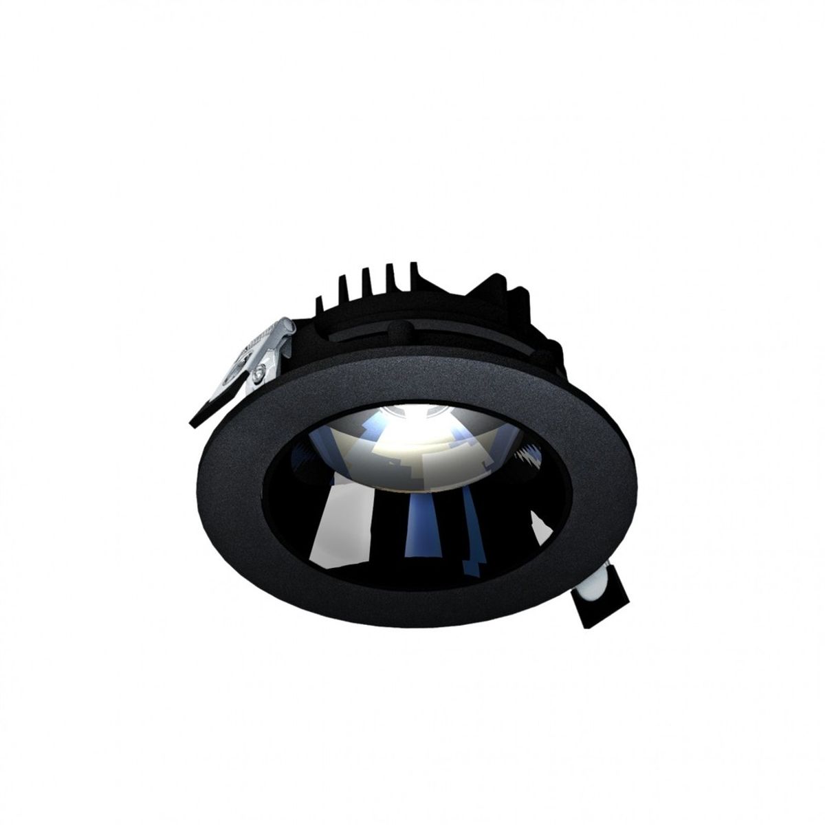 Model M Downlight 14W - nedsænket, justerbar retning uden lyskilde, 30°, 130x58 mm, sort