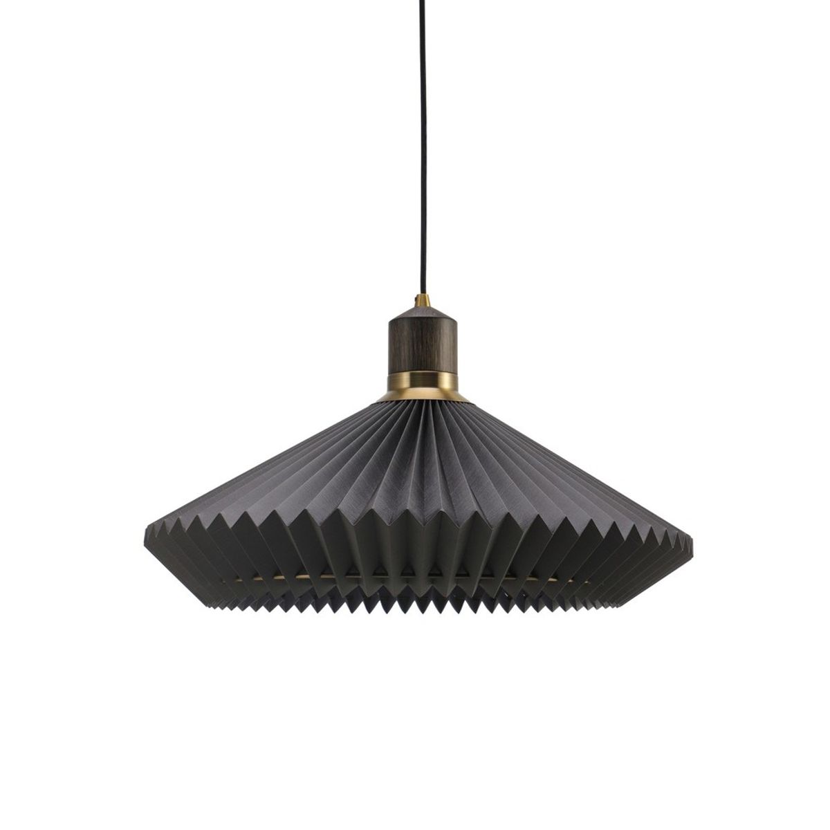 Halo Design - Paris Pendant Ø56 cm Brun - Sort kabel - Stofskærm