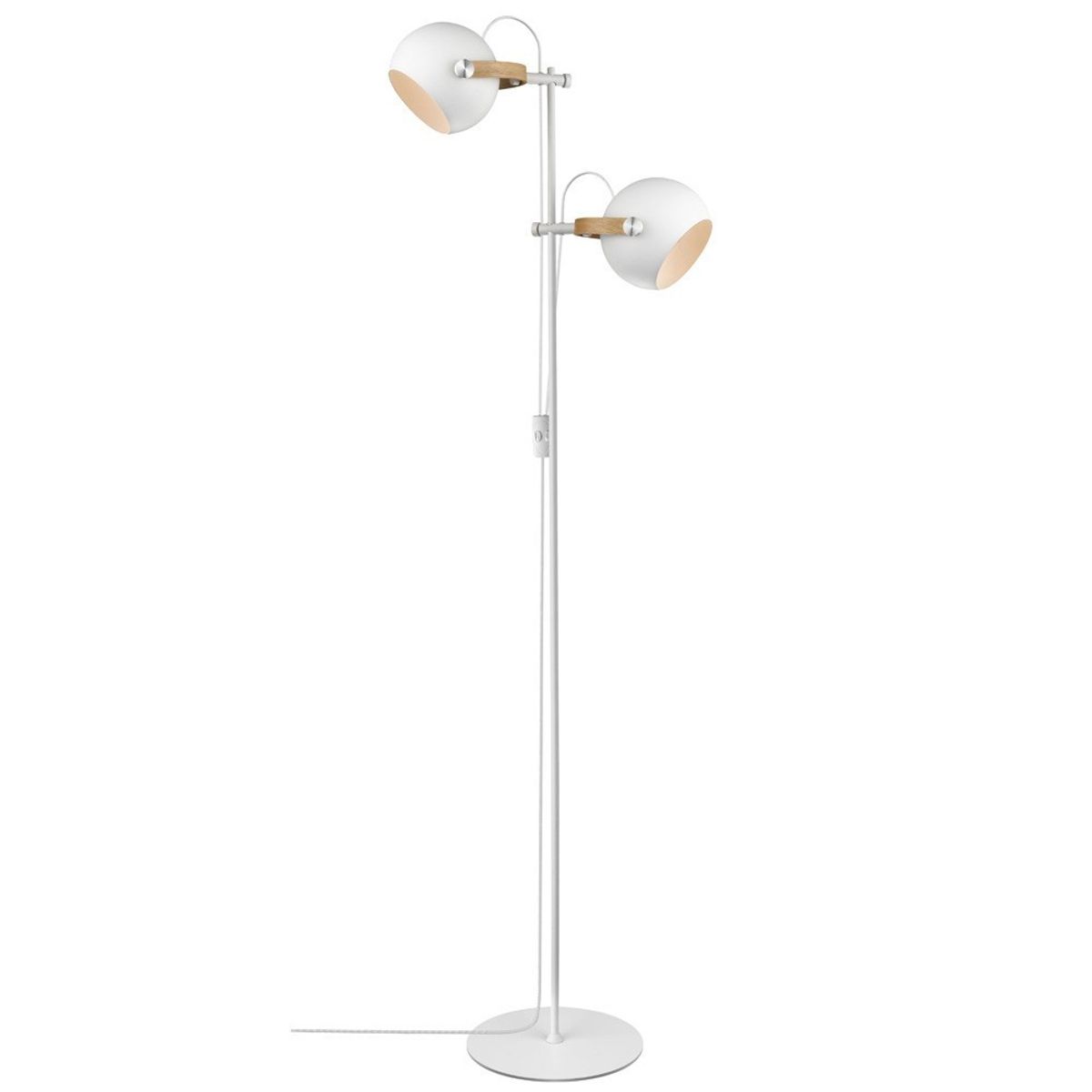 Halo Design - D.C gulvlampe 2L Ø18 E27, hvid / eg