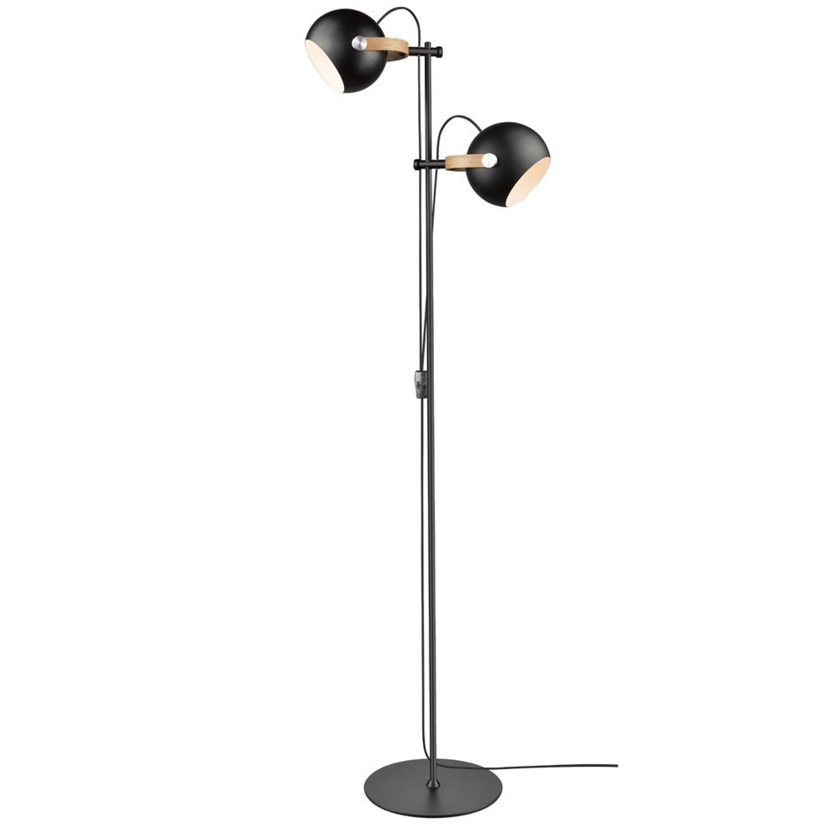 Halo Design - D.C gulvlampe 2L Ø18 E27, sort / eg