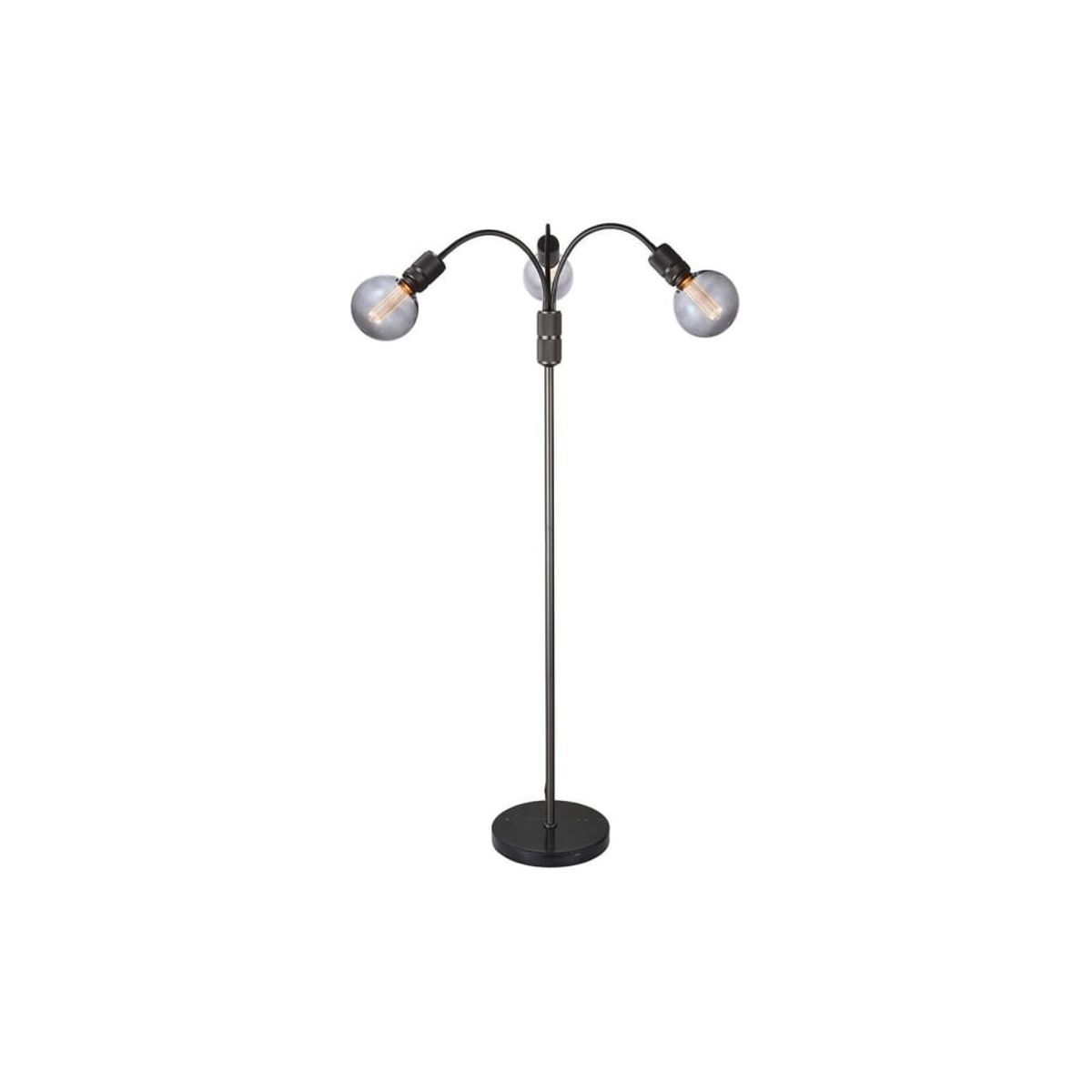 Halo Design - Gulvlampe 3xE27, Gun-black/marmor fod