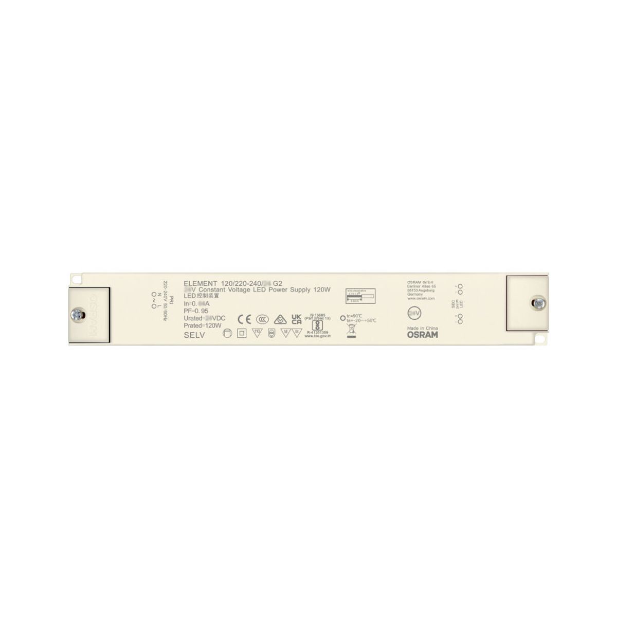 Osram 120W strømforsyning - 12V DC, 10A, IP20 indendørs