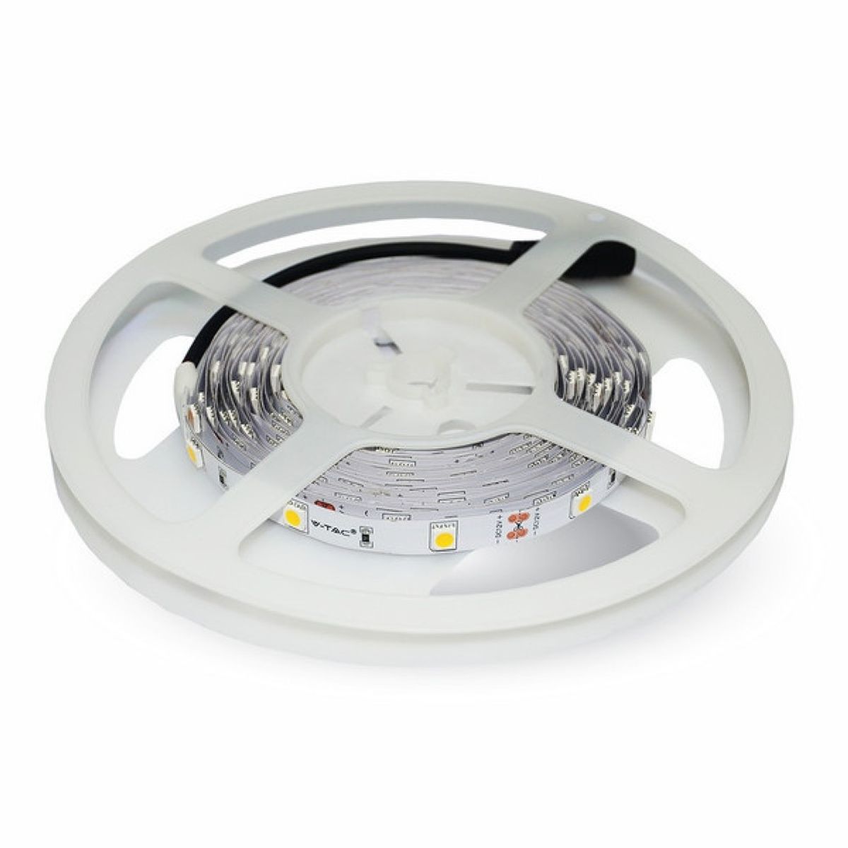 V-Tac 10,8W/m LED strip - 5m, IP20, 60 LED pr. meter - Kulør : Varm