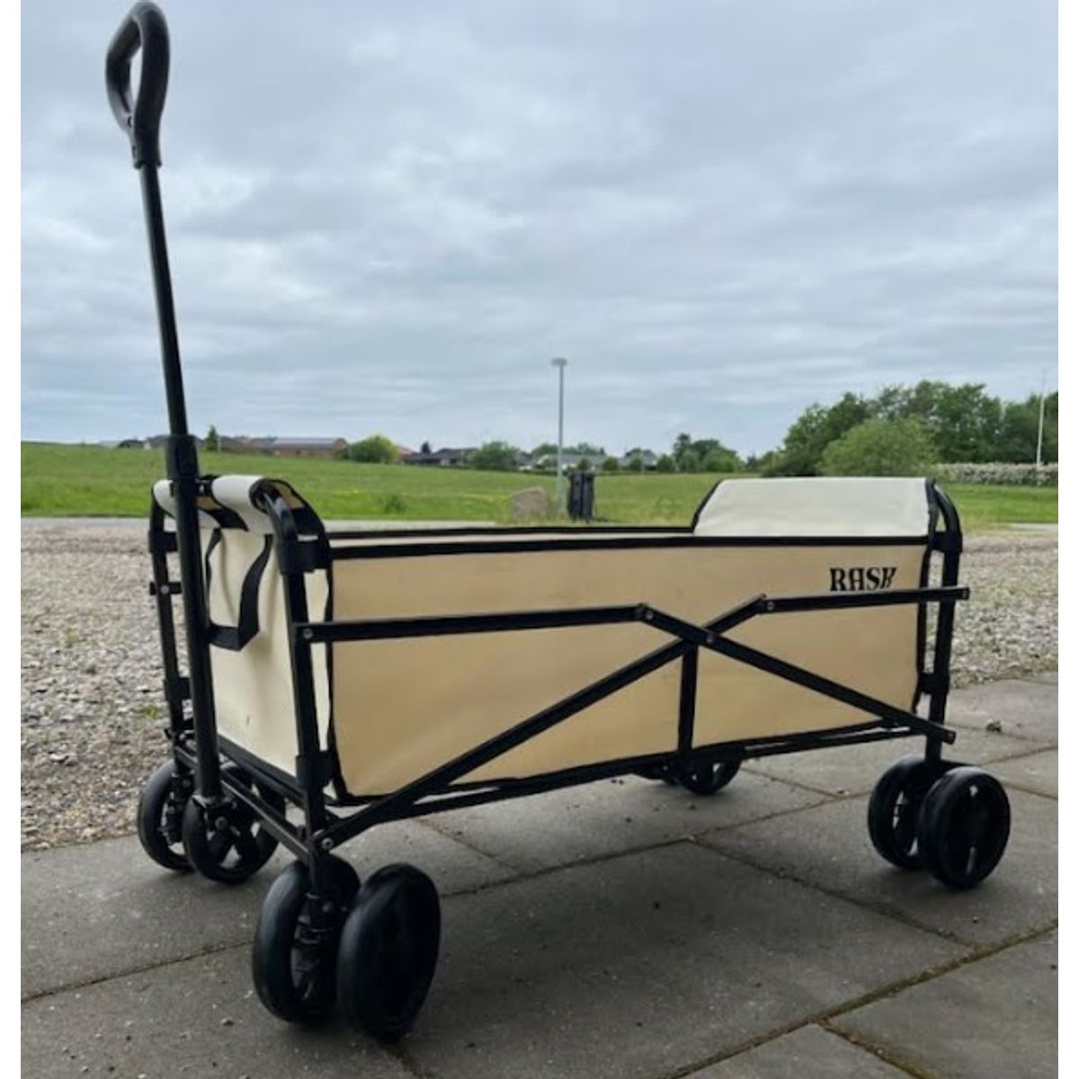 RASK Trækvogn 101 x 50 cm Beige 8-wheel