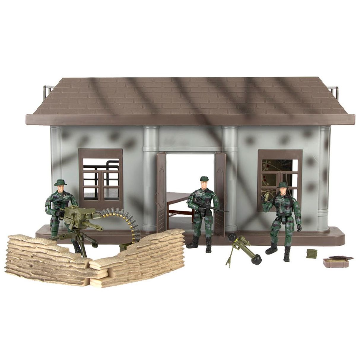 World Peacekeepers 1:18 Militær Kommandopost m/3 actionfigurer