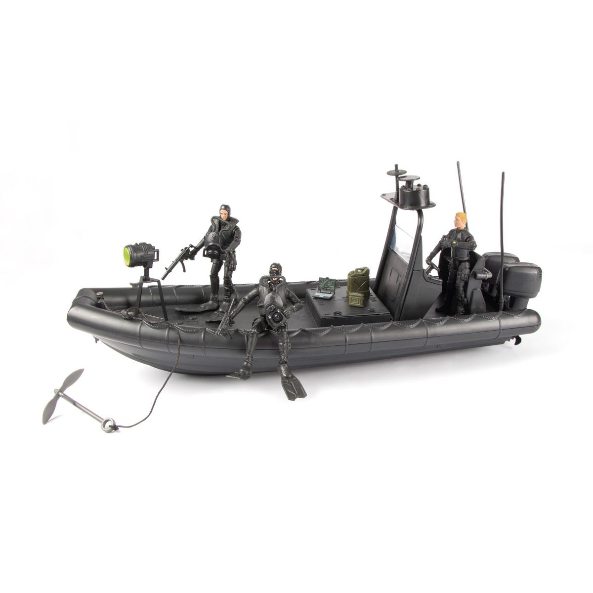 World Peacekeepers 1:18 Militær Navy Seal Båd inkl. 3 actionfigurer