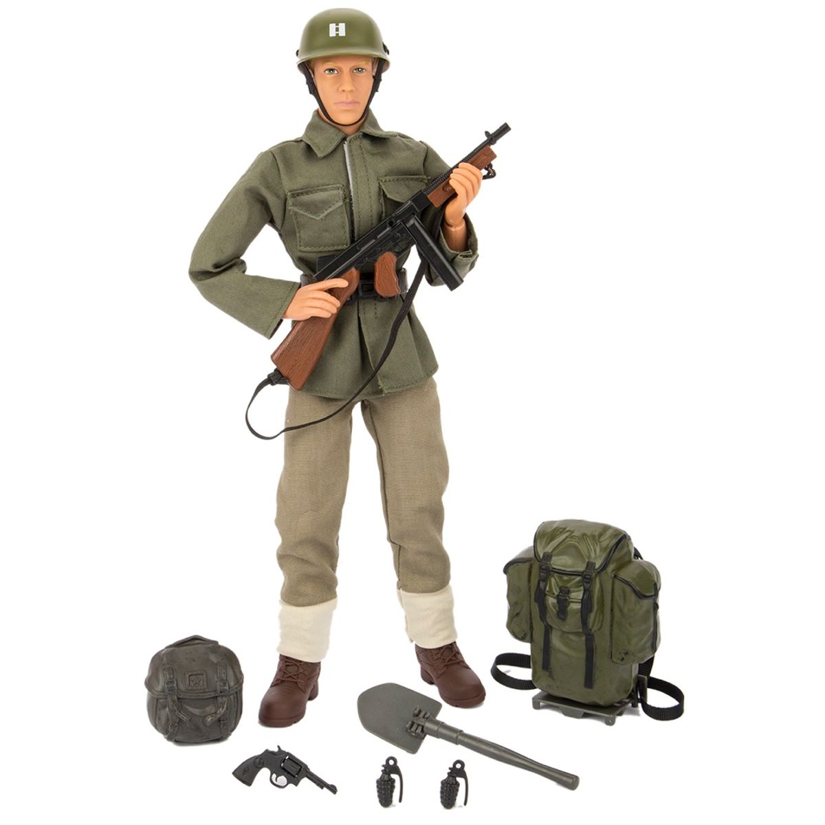 WW2 Allierede Infanterist Action Figur 30,5cm med tilbehør