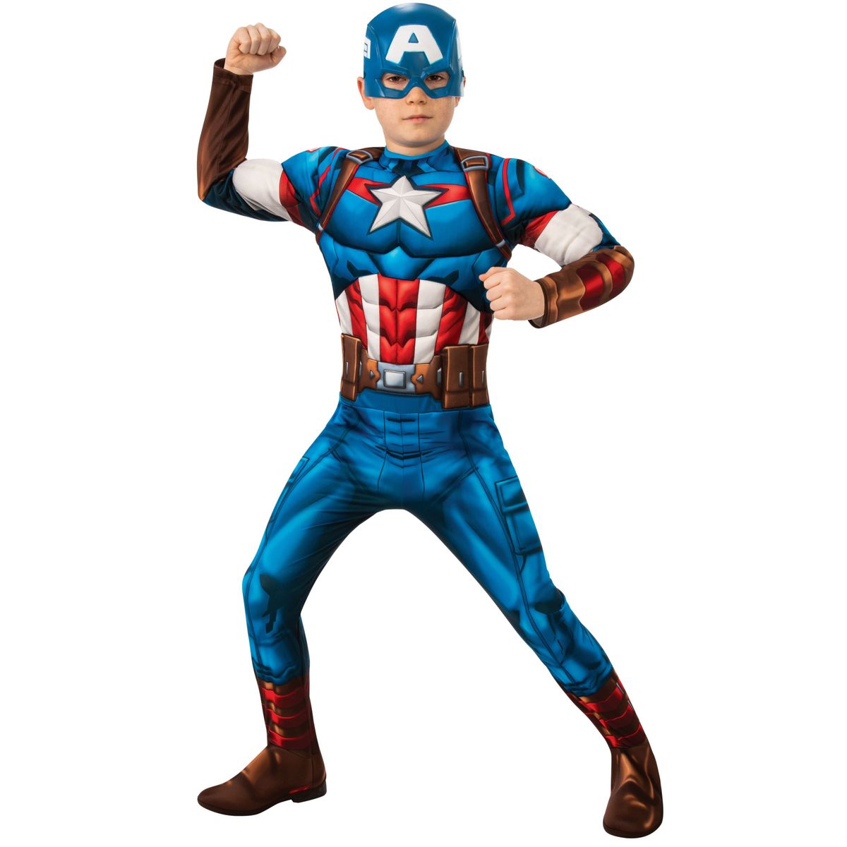 Avengers Captain America Deluxe Børnekostume (3-10 år)