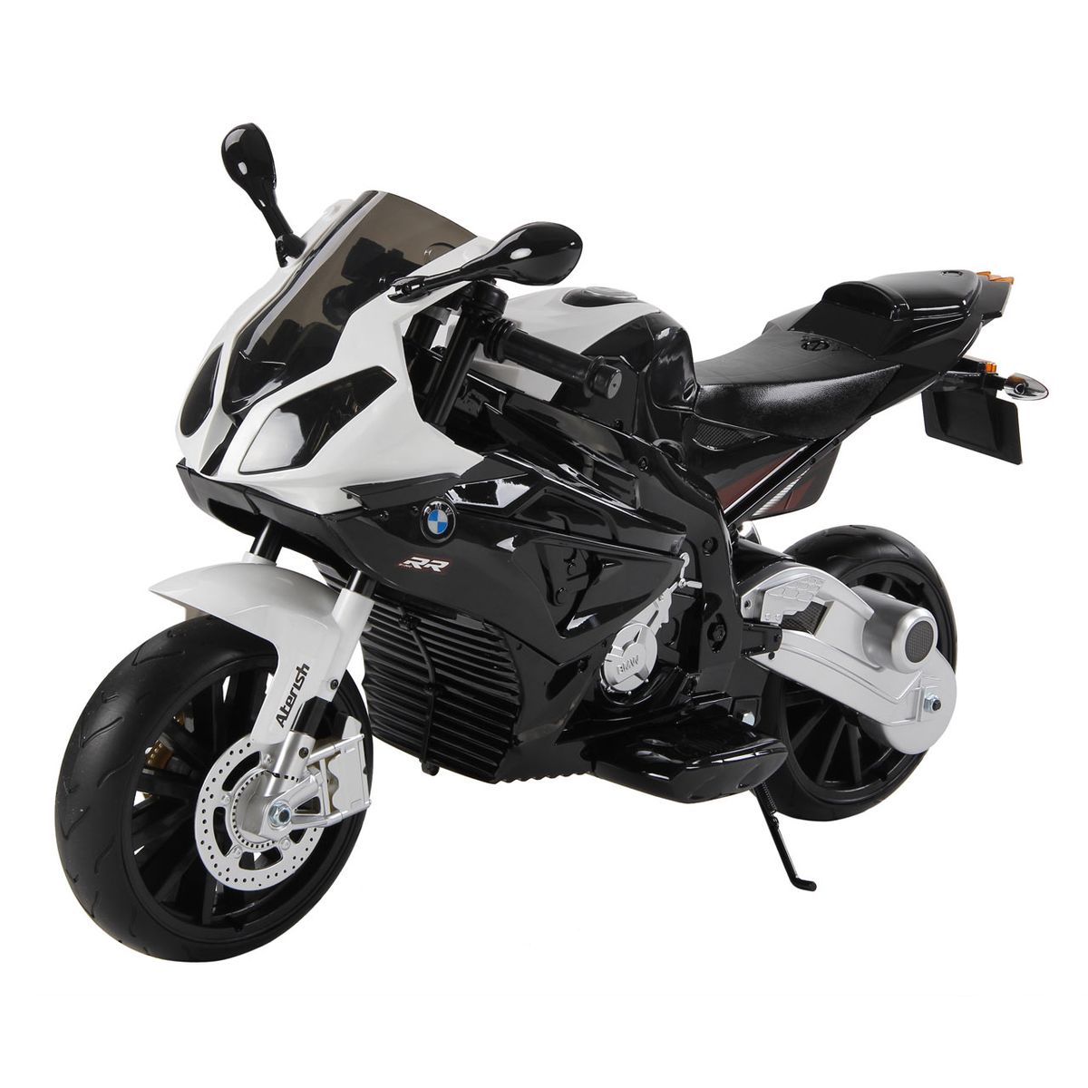 BMW S 1000 RR Motorcykel til Børn 12V med gummihjul, Sort