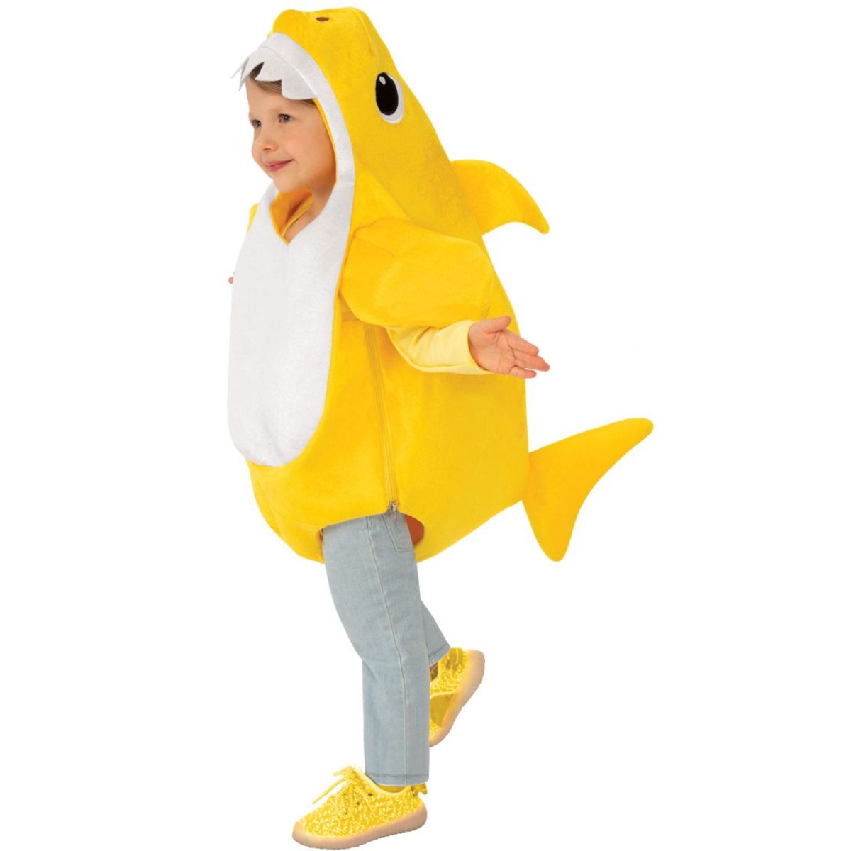 Baby Shark Deluxe Gul børnekostume (6-48 måneder)