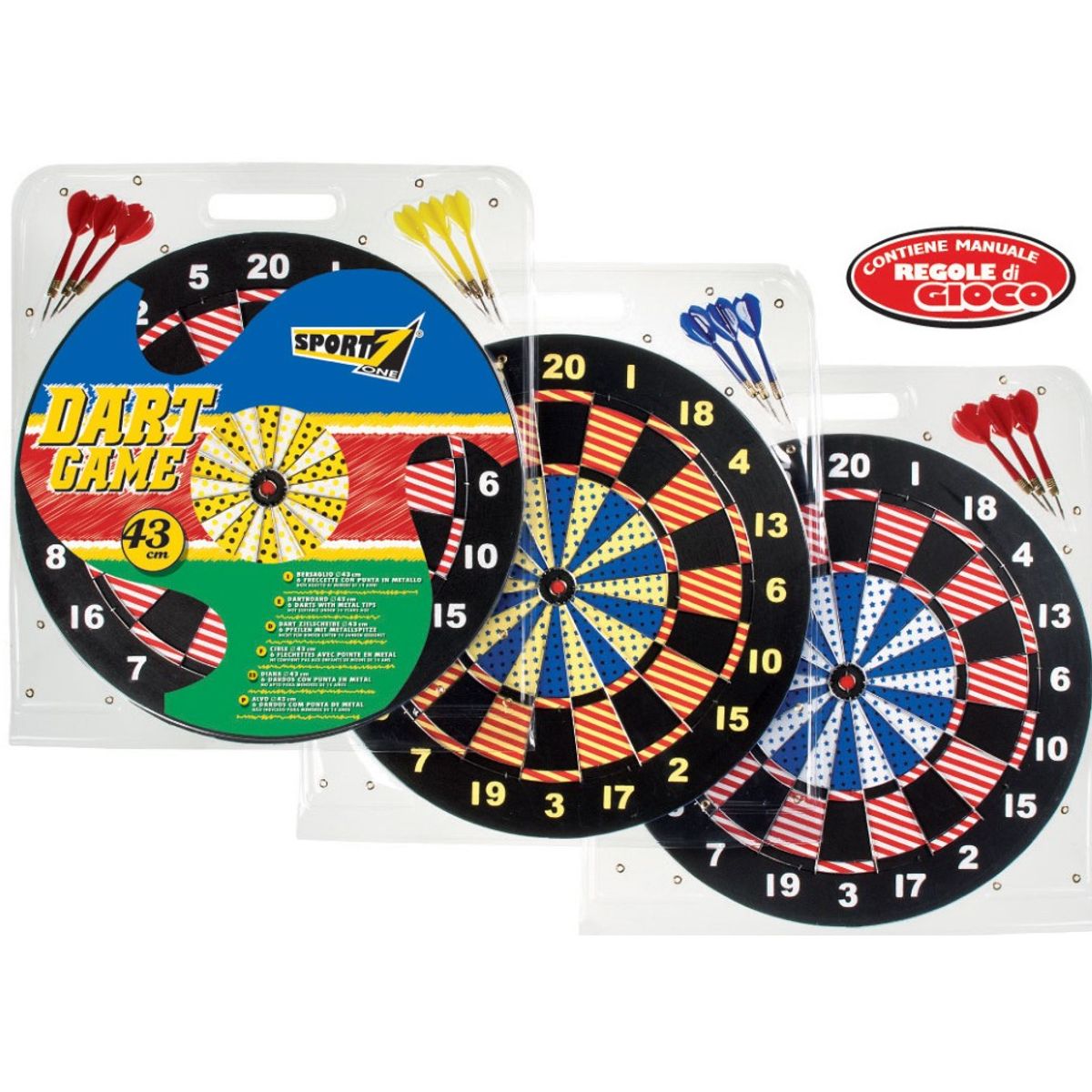 Dartspil ''Sport'' 43cm m/6 pile