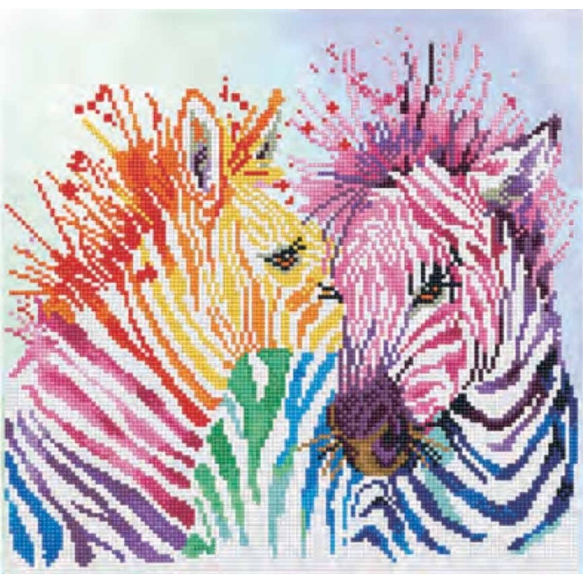 Diamond Dotz 40 x 40 cm - Rainbow Zebraer