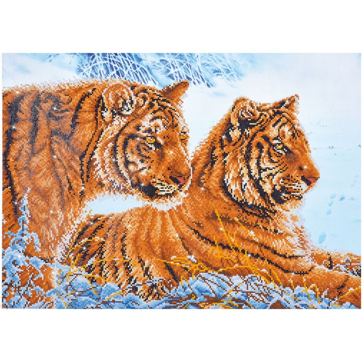 Diamond Dotz 71 x 51 cm - Tigre i sne