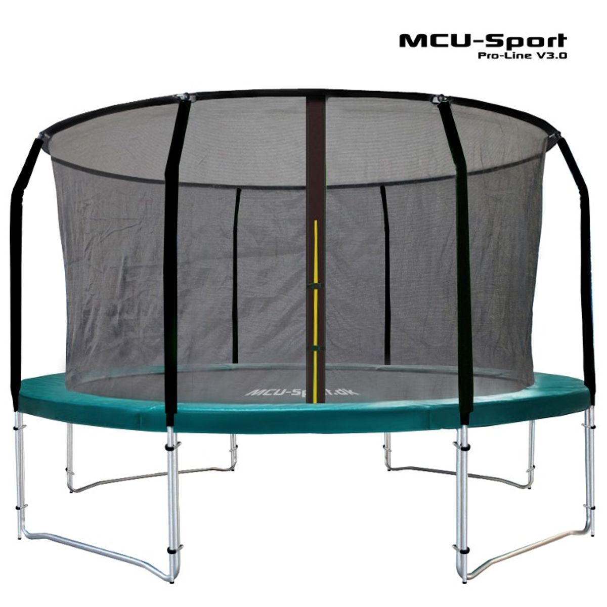 MCU-Sport Pro-line 4,3m Grøn Trampolin V3.0 + Pro sikkerhedsnet