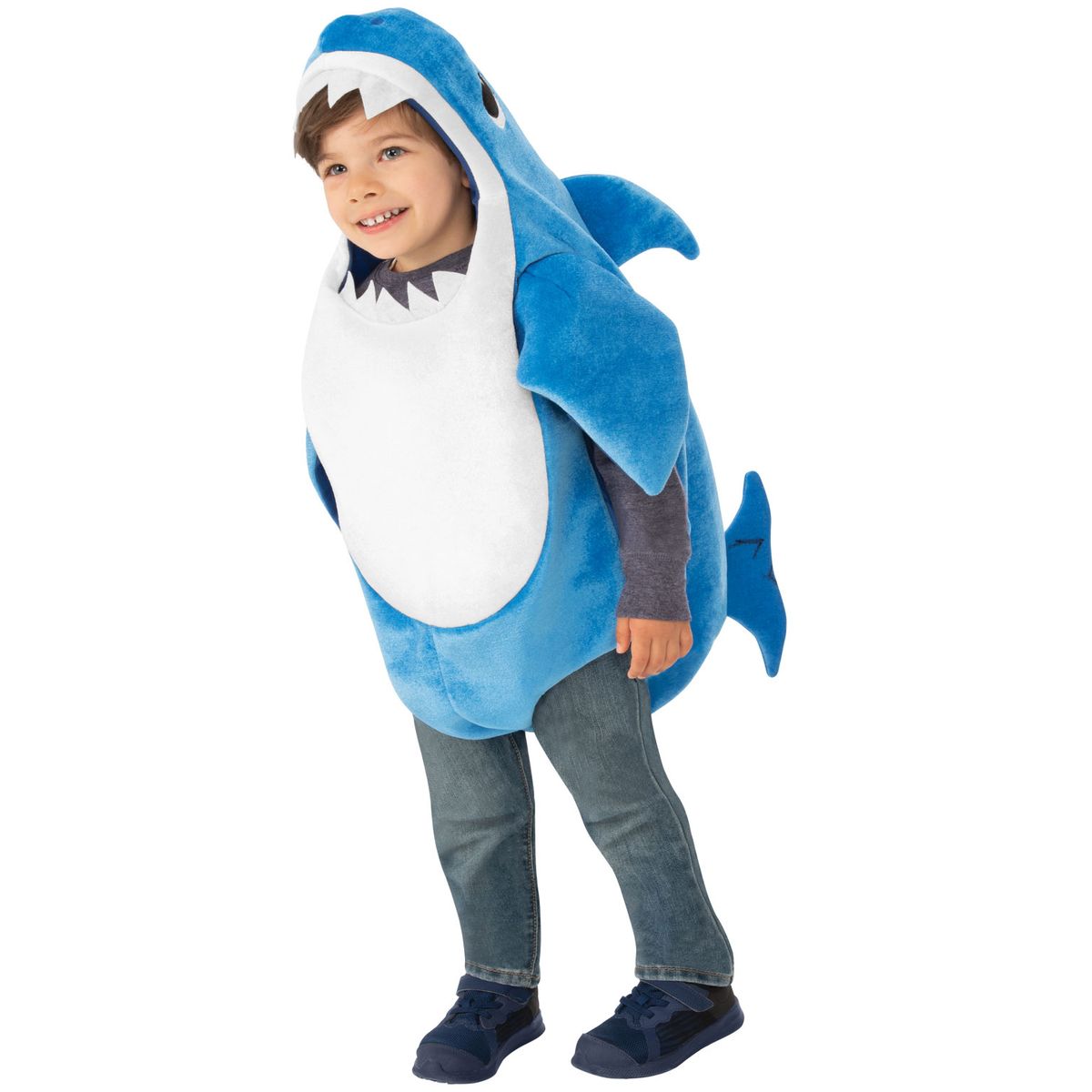 Baby Shark / Daddy Shark Deluxe Blå børnekostume (6-48 måneder)