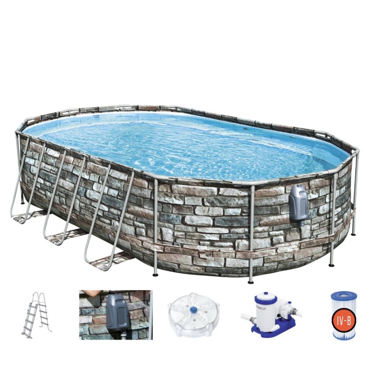 Bestway Power Steel 610 x 366 x 122 cm Comfort Jet Pool