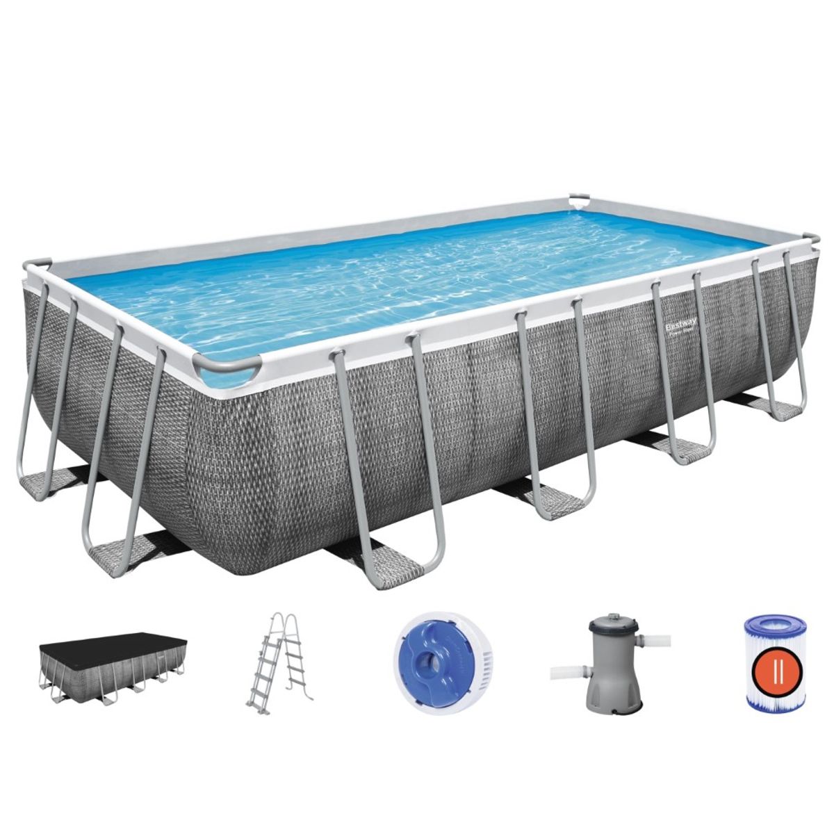 Bestway Power Steel Rektangulær Pool 488 x 244 x 122 cm Special Edition