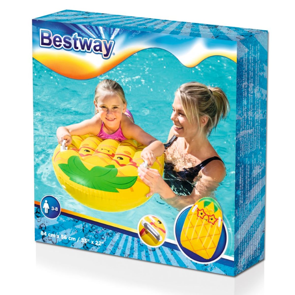 Bestway Surf Buddy 84 x 56 cm, Gul