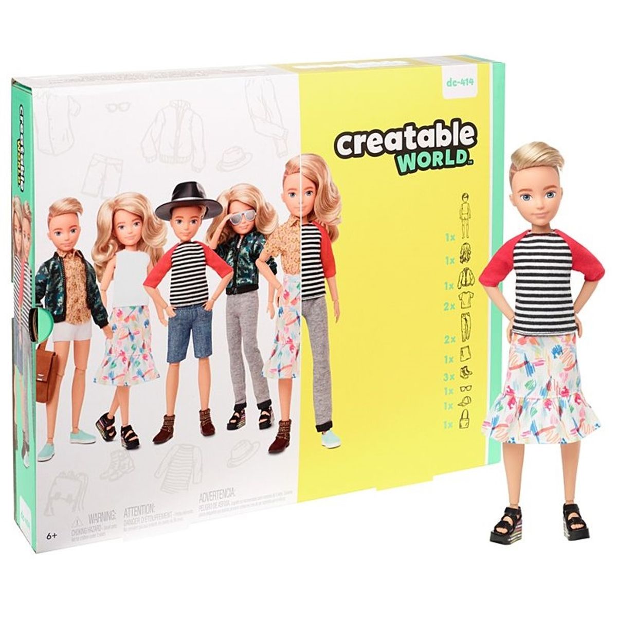 Creatable World Deluxe Dukke med Blondt bølget hår