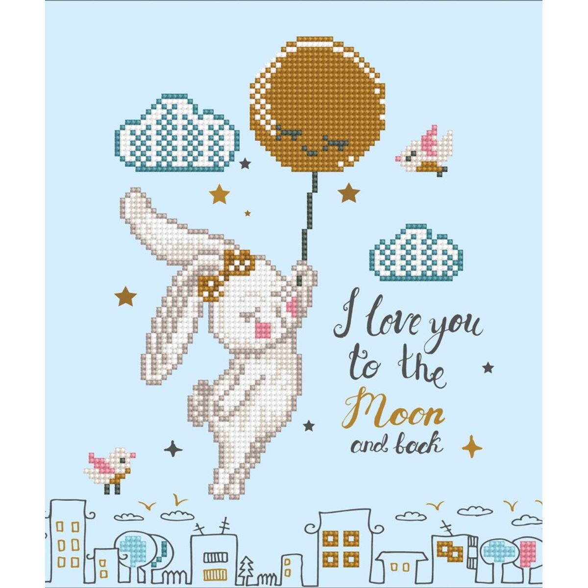 Diamond Dotz 32 x 32 cm - Love You To The Moon & Back