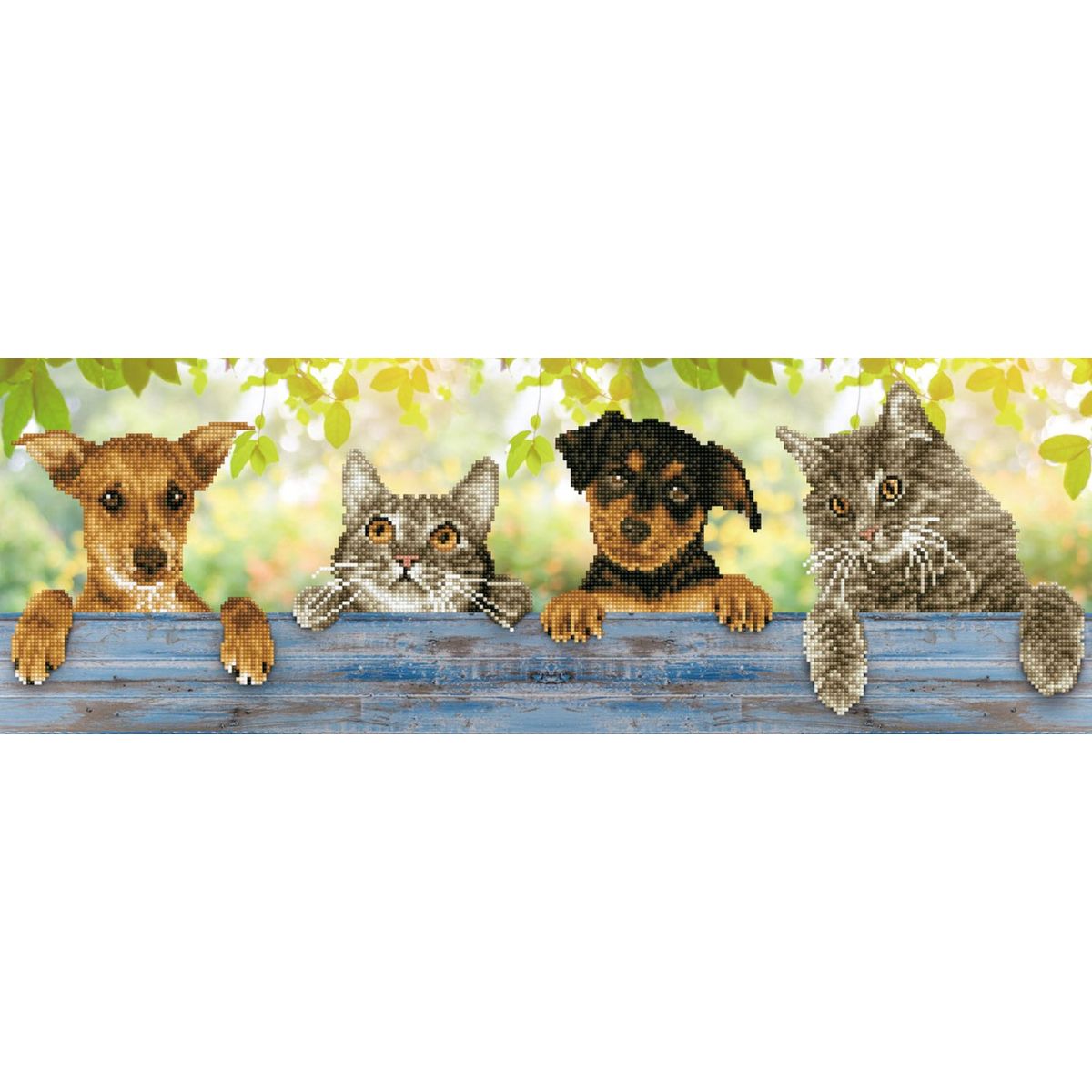 Diamond Dotz 81 x 28 cm - Hunde og katte