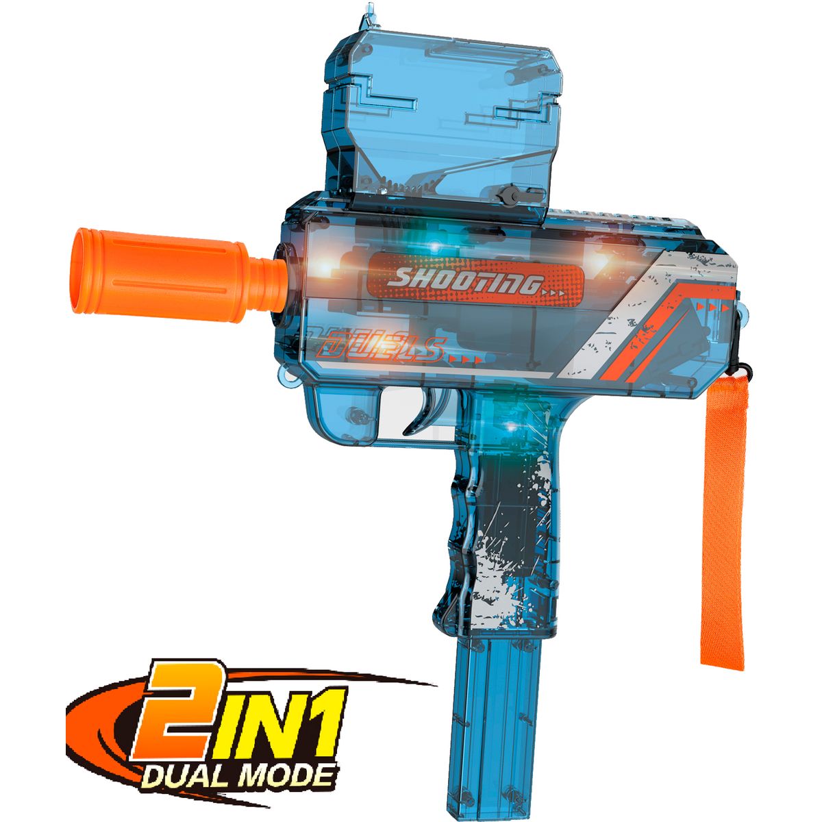 Elektronisk 2-i-1 UZI Gel blaster + Dart blaster