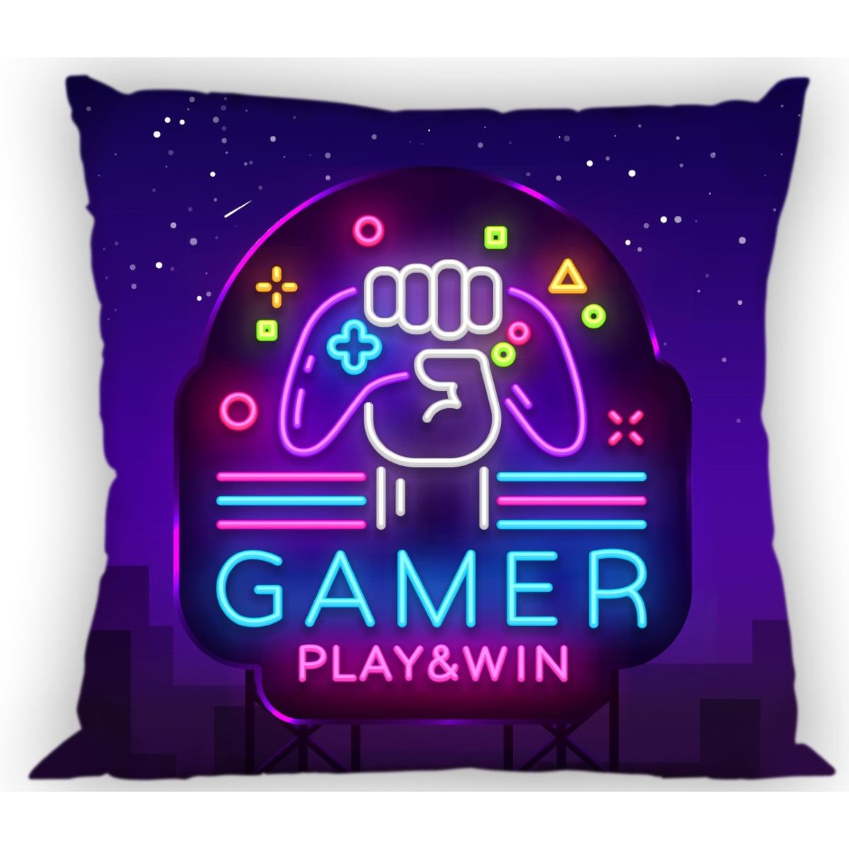 Gamer Neon pudebetræk 40 x 40 cm