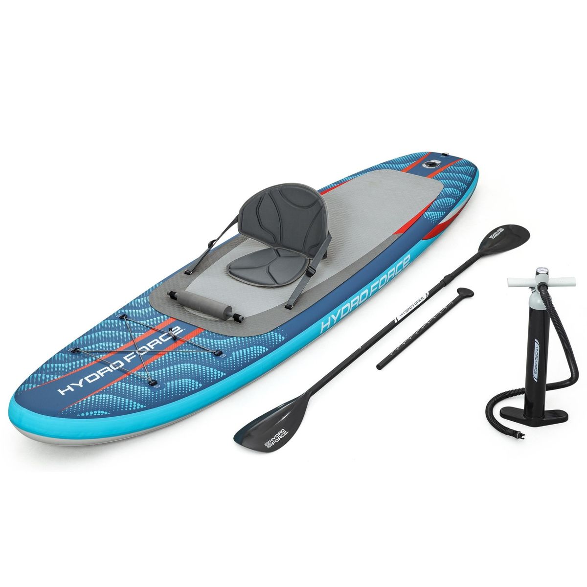 Hydro-Force Oceana 2-i-1 Oppusteligt SUP Paddleboard og Kajak-sæt 305 cm