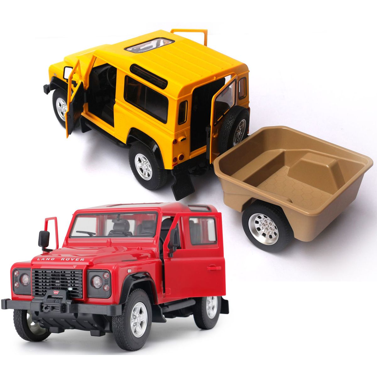 Land Rover Defender Fjernstyret Bil m/trailer 1:14