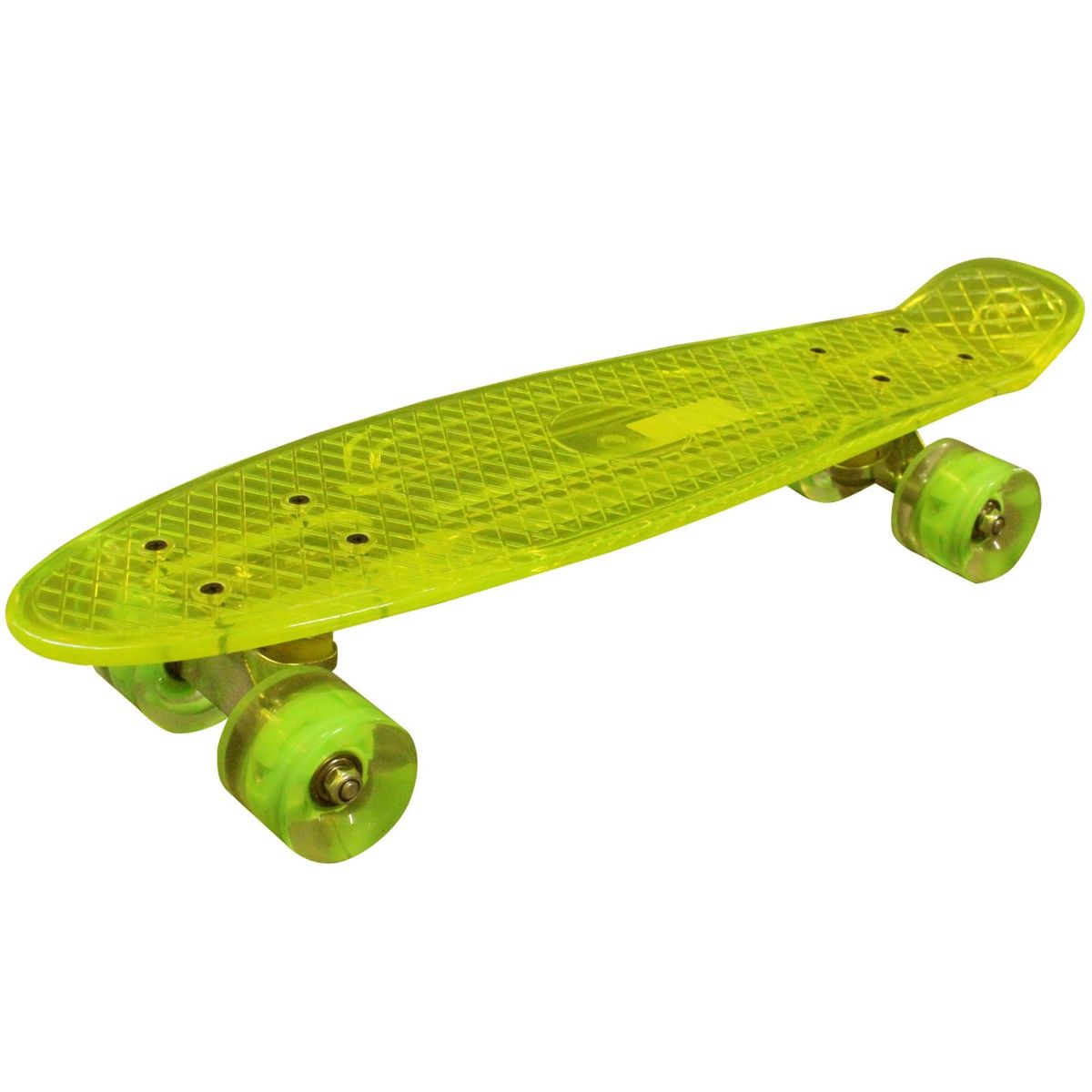 MCU-Sport Gult Transparent LED Skateboard m/LED Lys + ABEC7