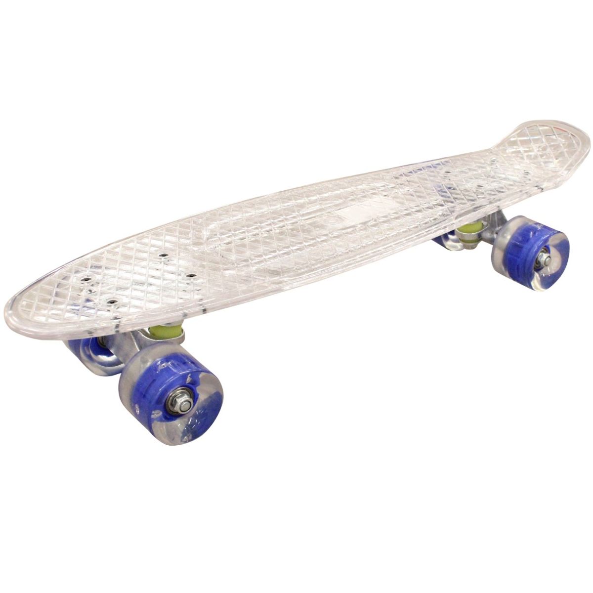 MCU-Sport Hvidt Transparent LED Skateboard m/LED Lys + ABEC7