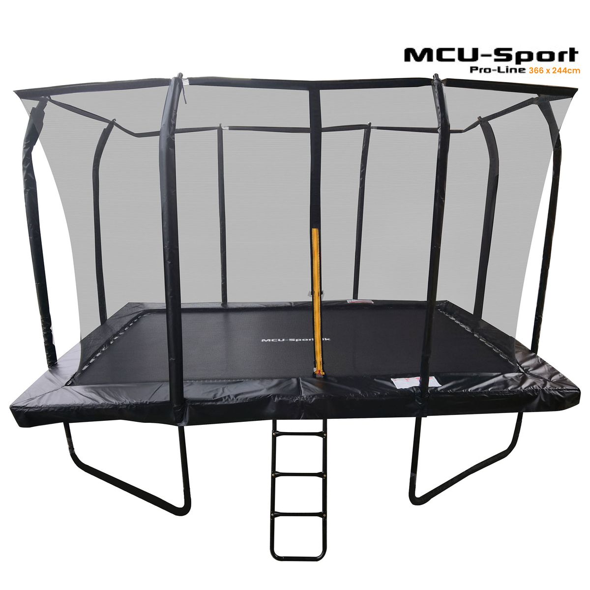 MCU-Sport Pro-Line Firkantet Trampolin+net+stige 366 x 244cm