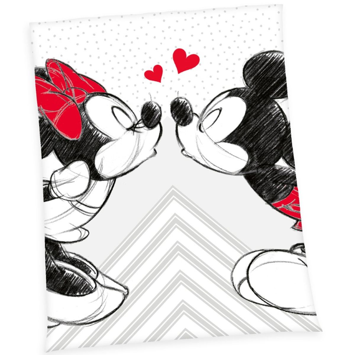 Mickey & Minnie Fleece tæppe - 150 x 200 cm