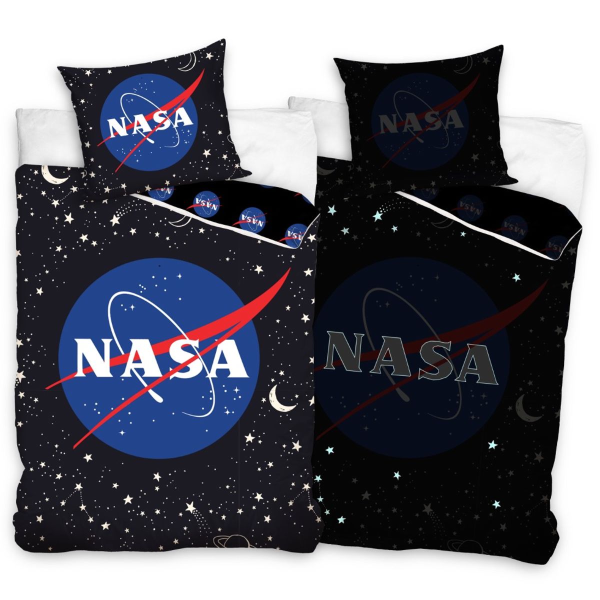 NASA ''Glow in dark'' Sengetøj 140x200 cm - 100 procent bomuld