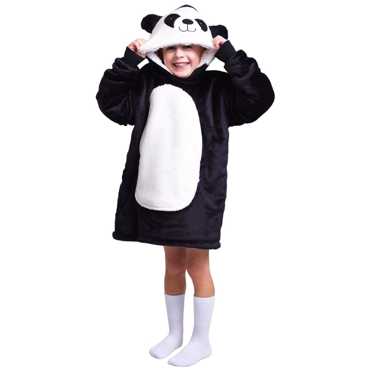 Noxxiez Cuddle Hoodiez - Panda, Small (3-6 år)