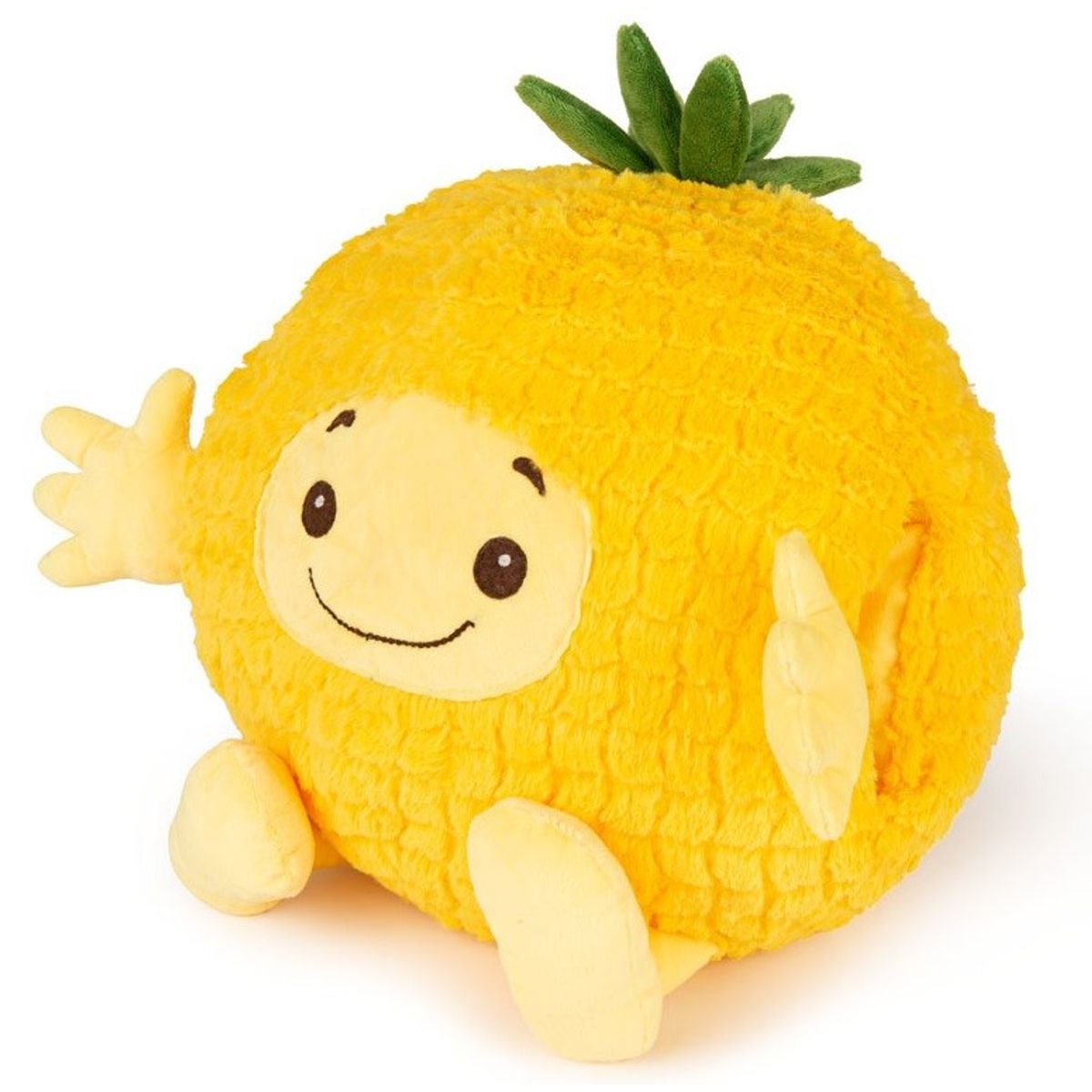 Noxxiez Kæmpe bamse, håndvarmer og pude - Ananas