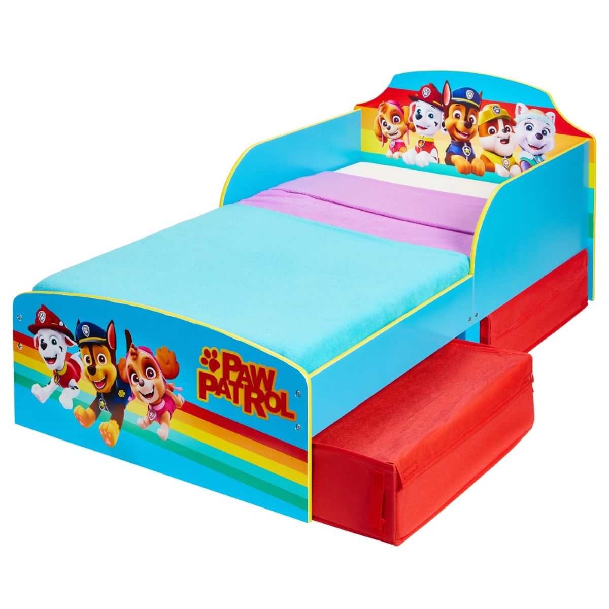 Paw Patrol Junior Træ seng m/opbevaring (140cm)