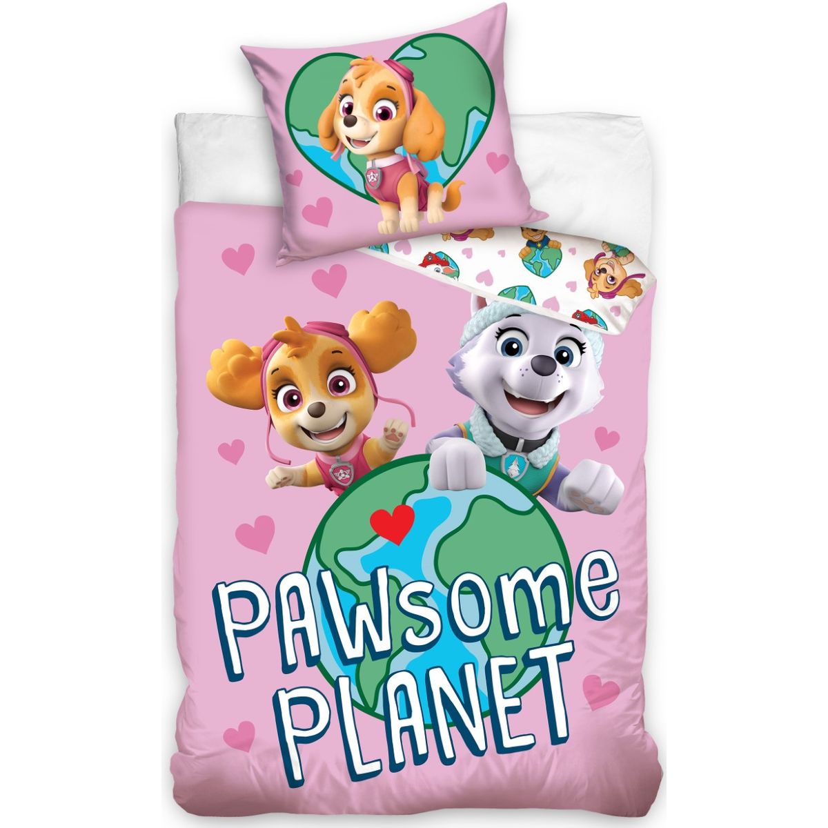 Paw Patrol Sengetøj ''Pawsome Planet'' 140 x 200 cm, 100 procent bomuld