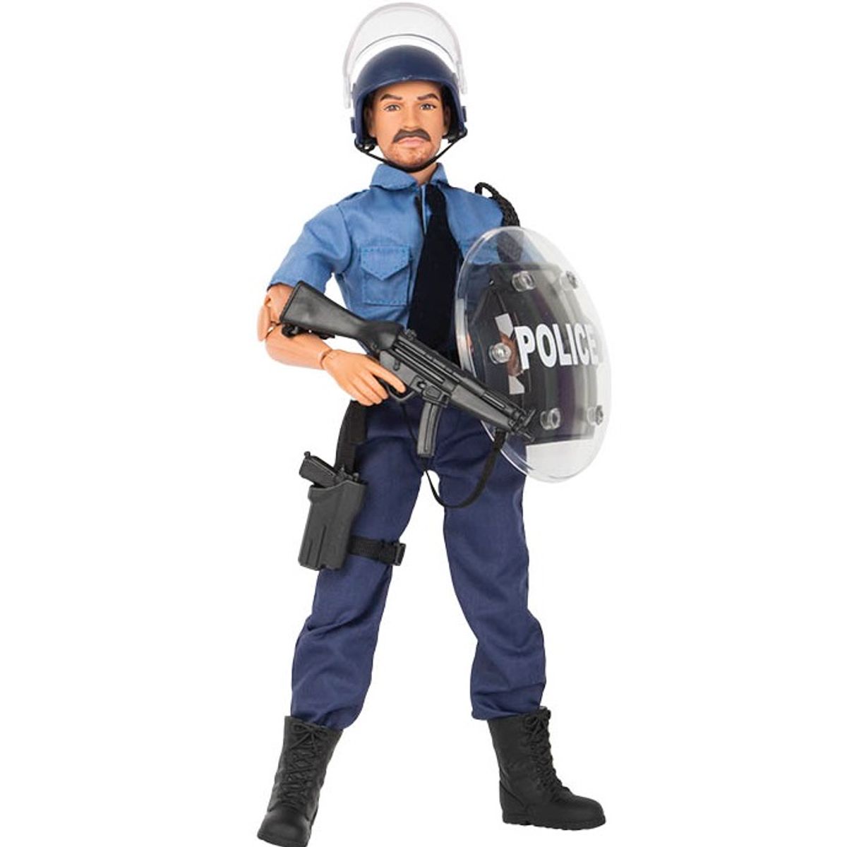 Politibetjent Action Figur 30,5cm med tilbehør (Model B)