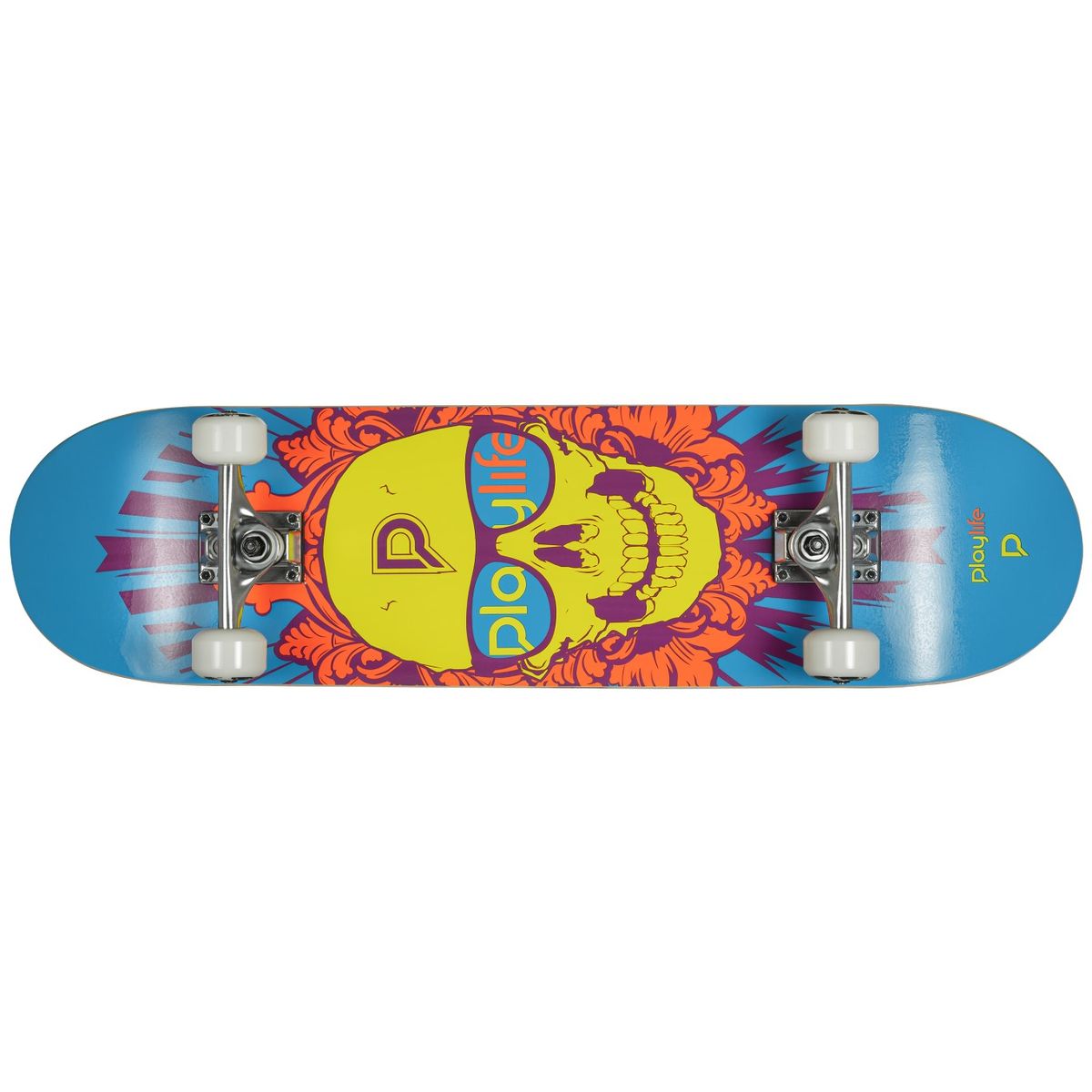 Playlife Skull Head Skateboard