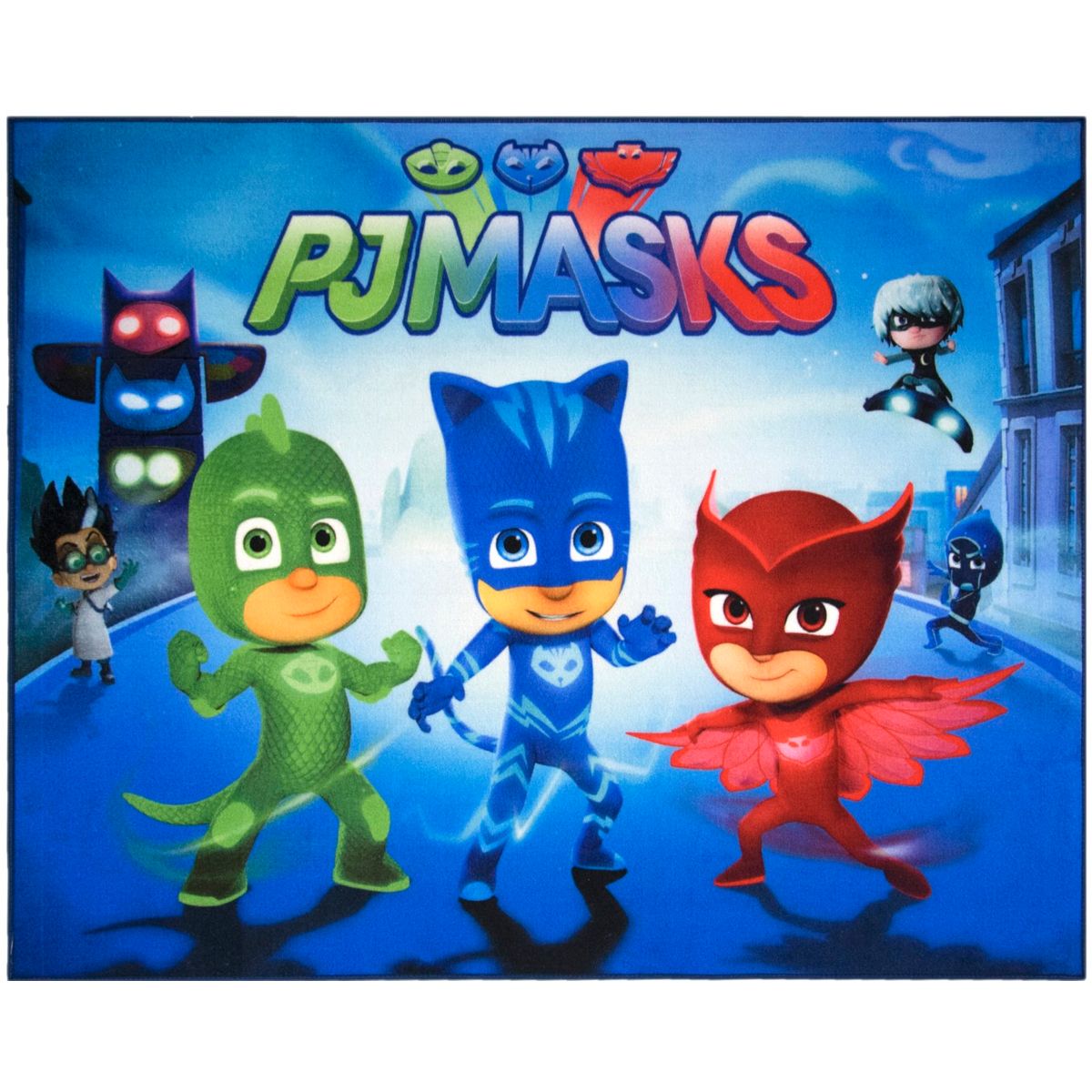 Pyjamasheltene / PJ Mask De Luxe gulvtæppe til børn 95x125