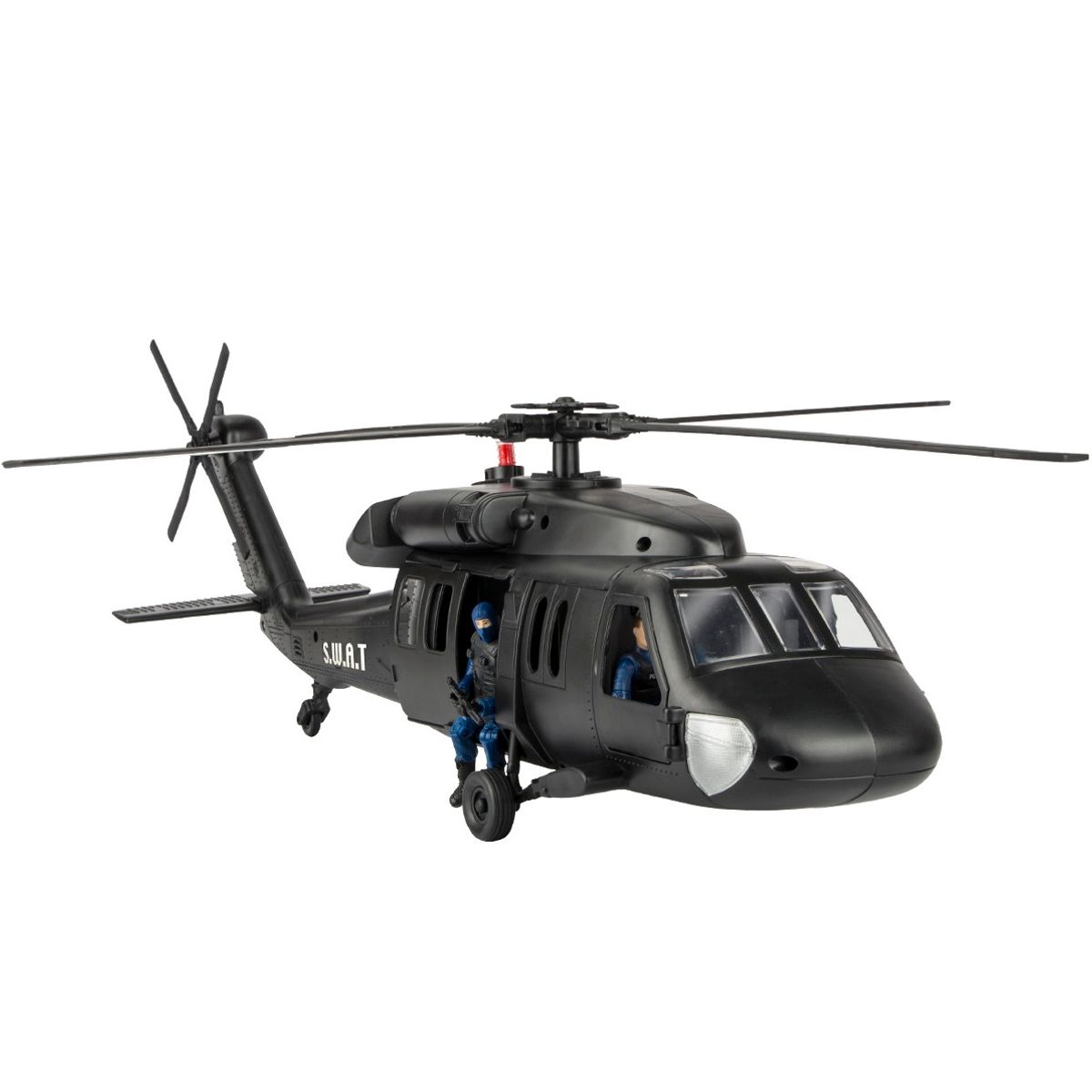 S.W.A.T. Black Hawk helikopter inkl. 2 actionfigurer 1:18