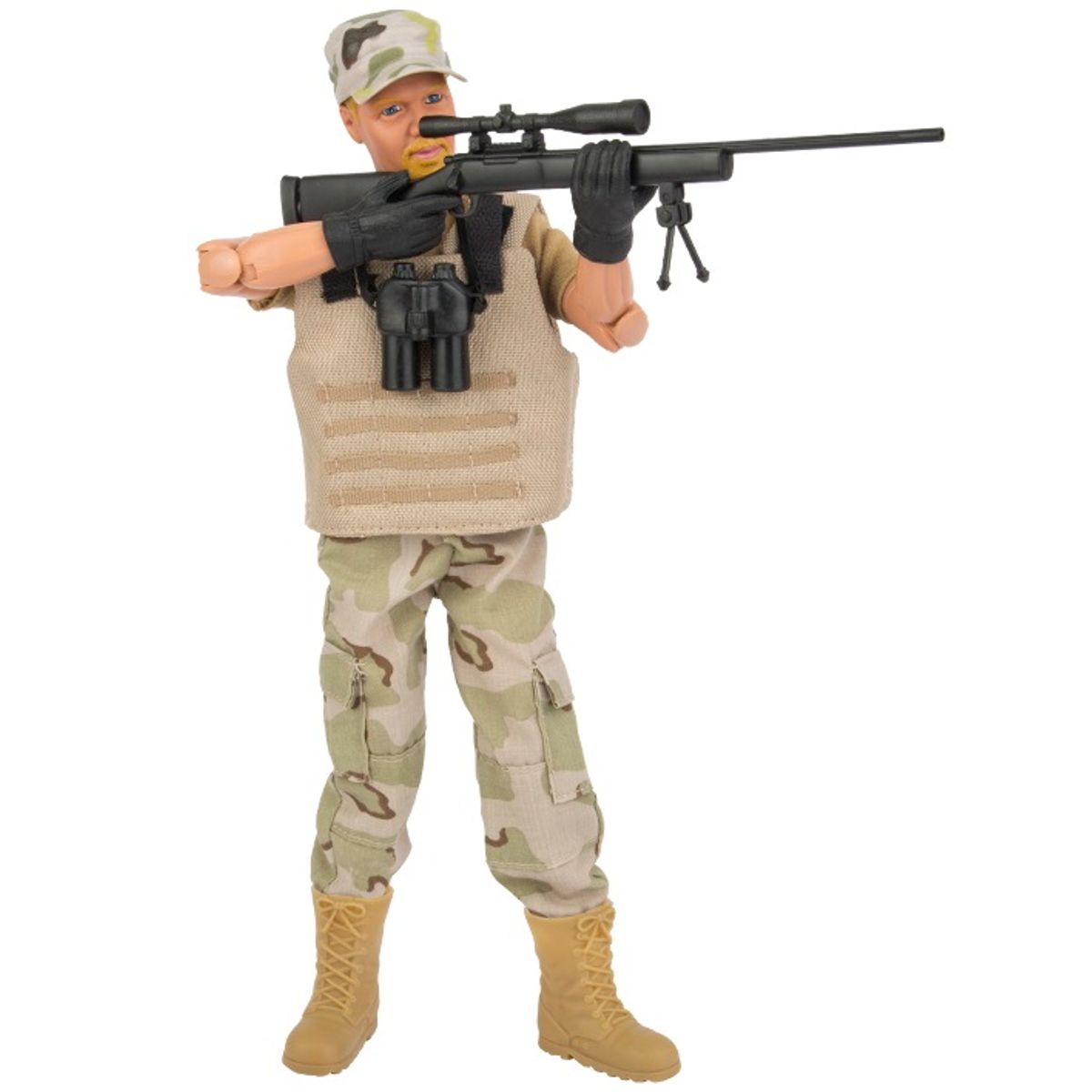 Sniper Desert Militær Action Figur 30,5cm med tilbehør