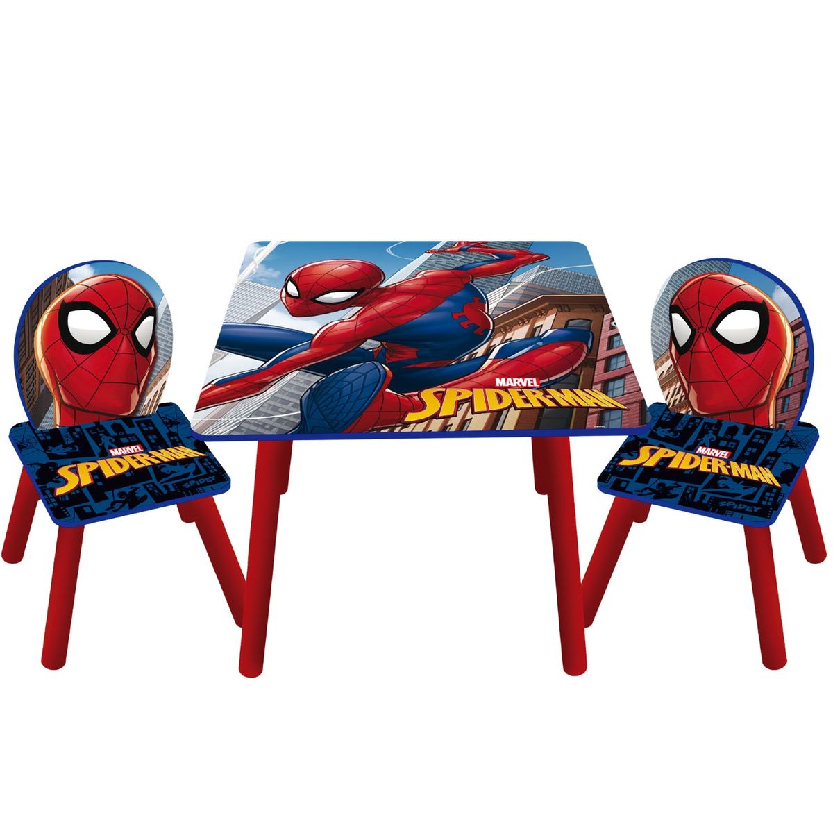 Spiderman Træ bord med stole