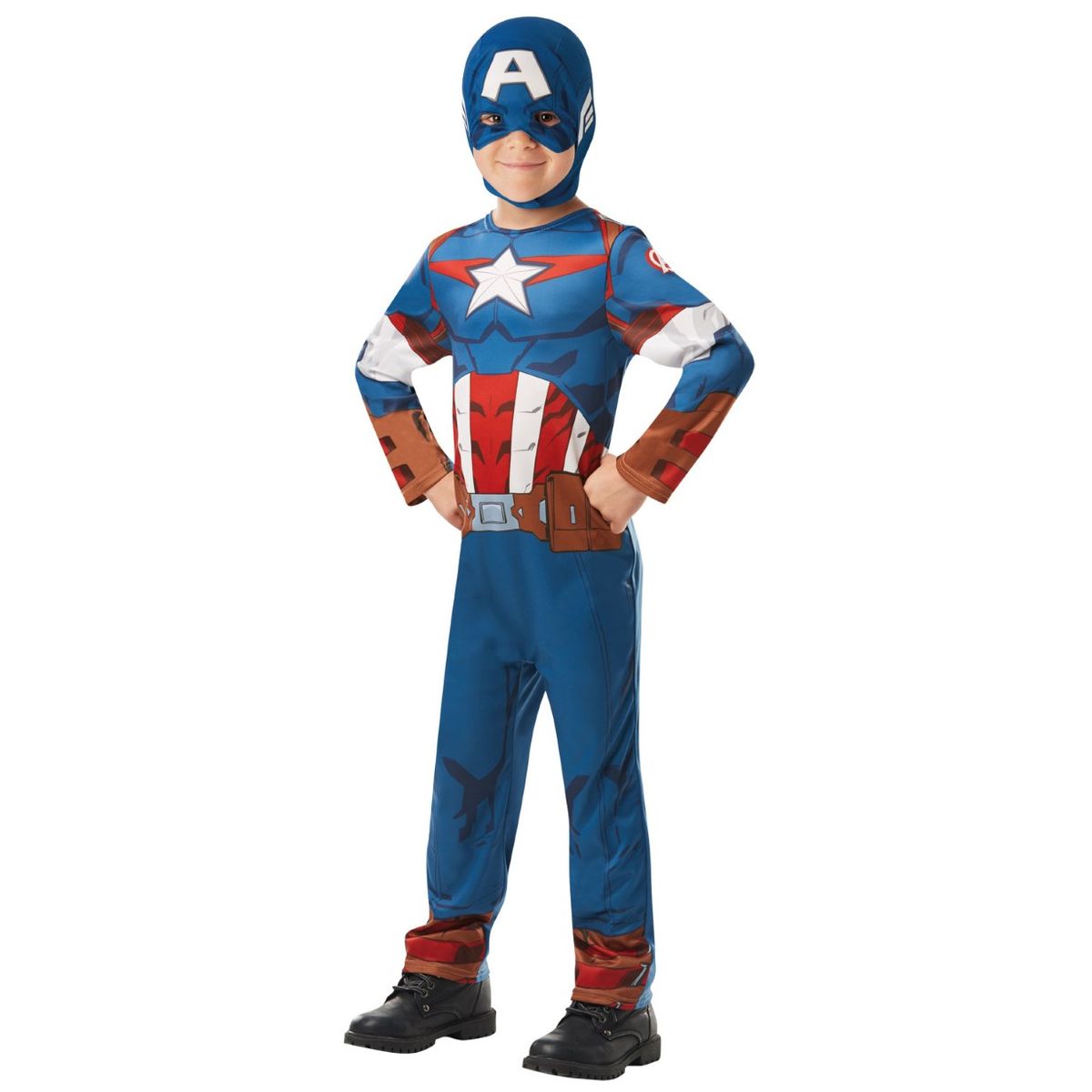 Captain America Classic Kostume Udklædningstøj (3-9 år)(Str. 116/M)