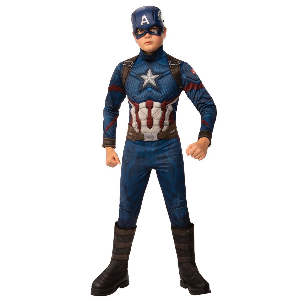 Avengers ENDGAME Captain America Deluxe Kostume (3-10 år)(Str. 128/L)